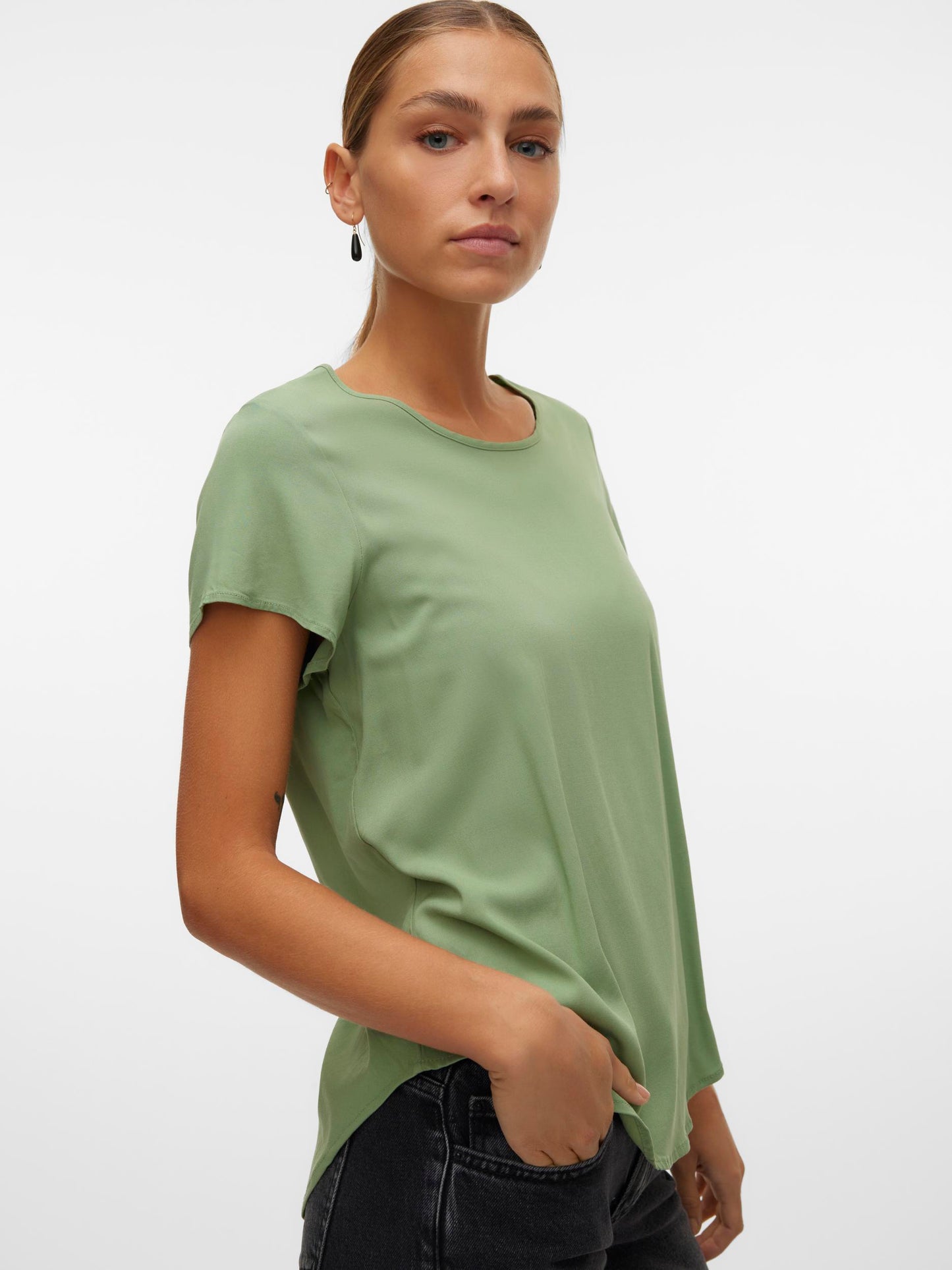 Vmbella Ss Top Wvn Ga Noos (Hedge Green)
