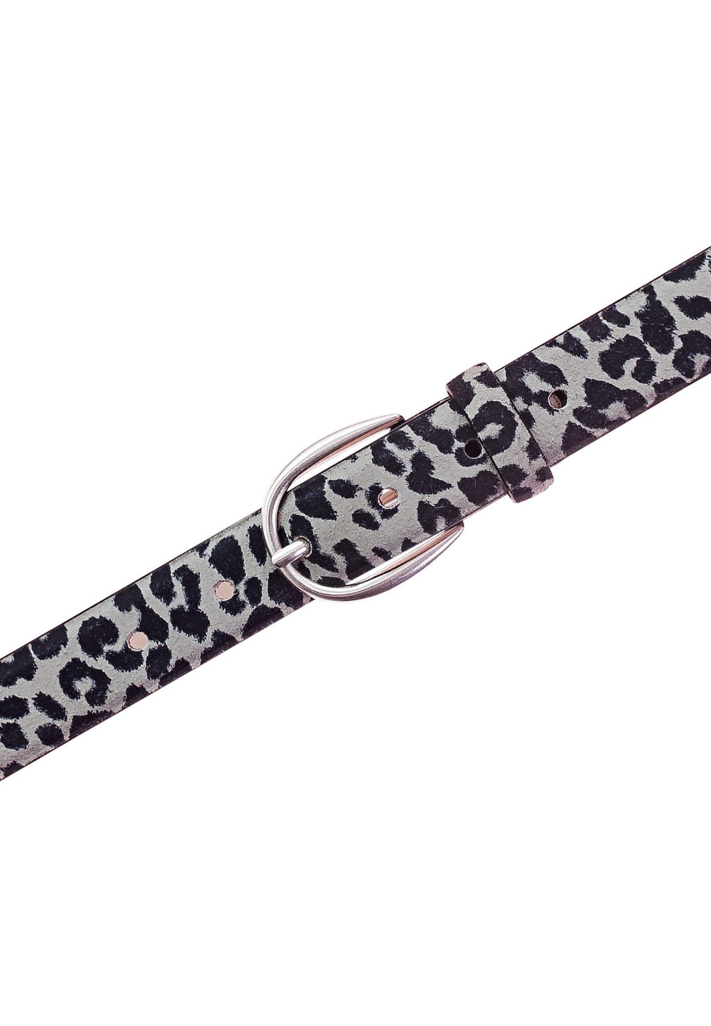 Wild West Inspired - 30 mm Vollledergürtel (Mausgrau / Schw)