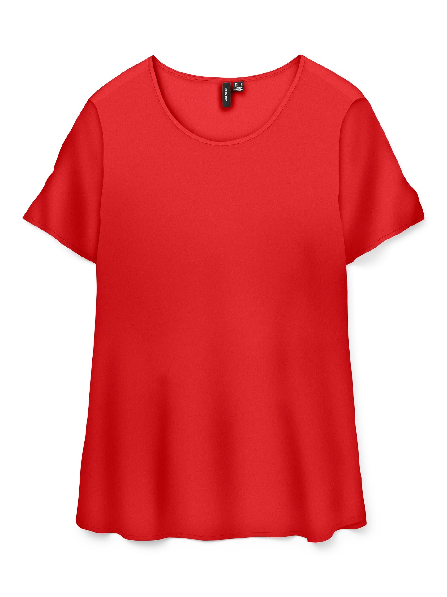 Vmeasy Joy S/s Top Wvn Ga (Fiery Red)