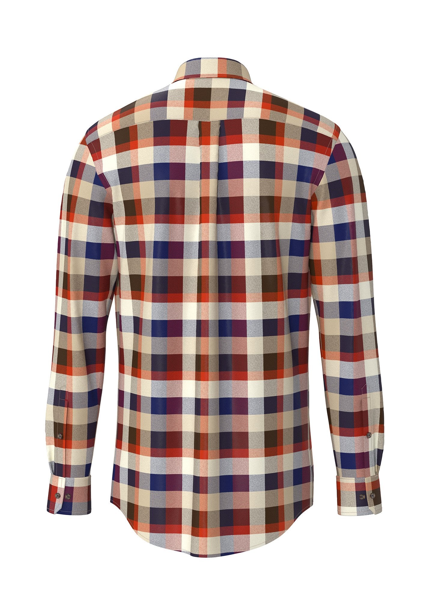 Square Flannel Check, B.D., 1/1 (Garnet Red)