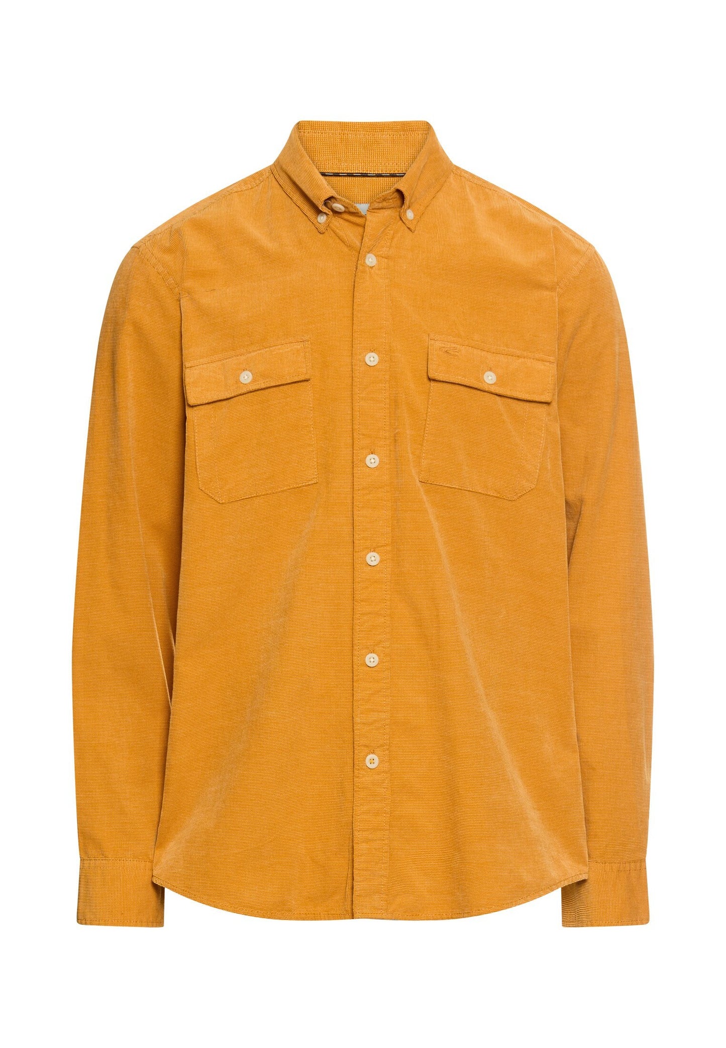 Langarmhemd mit aufgesetzten Taschen (Burned Yellow)