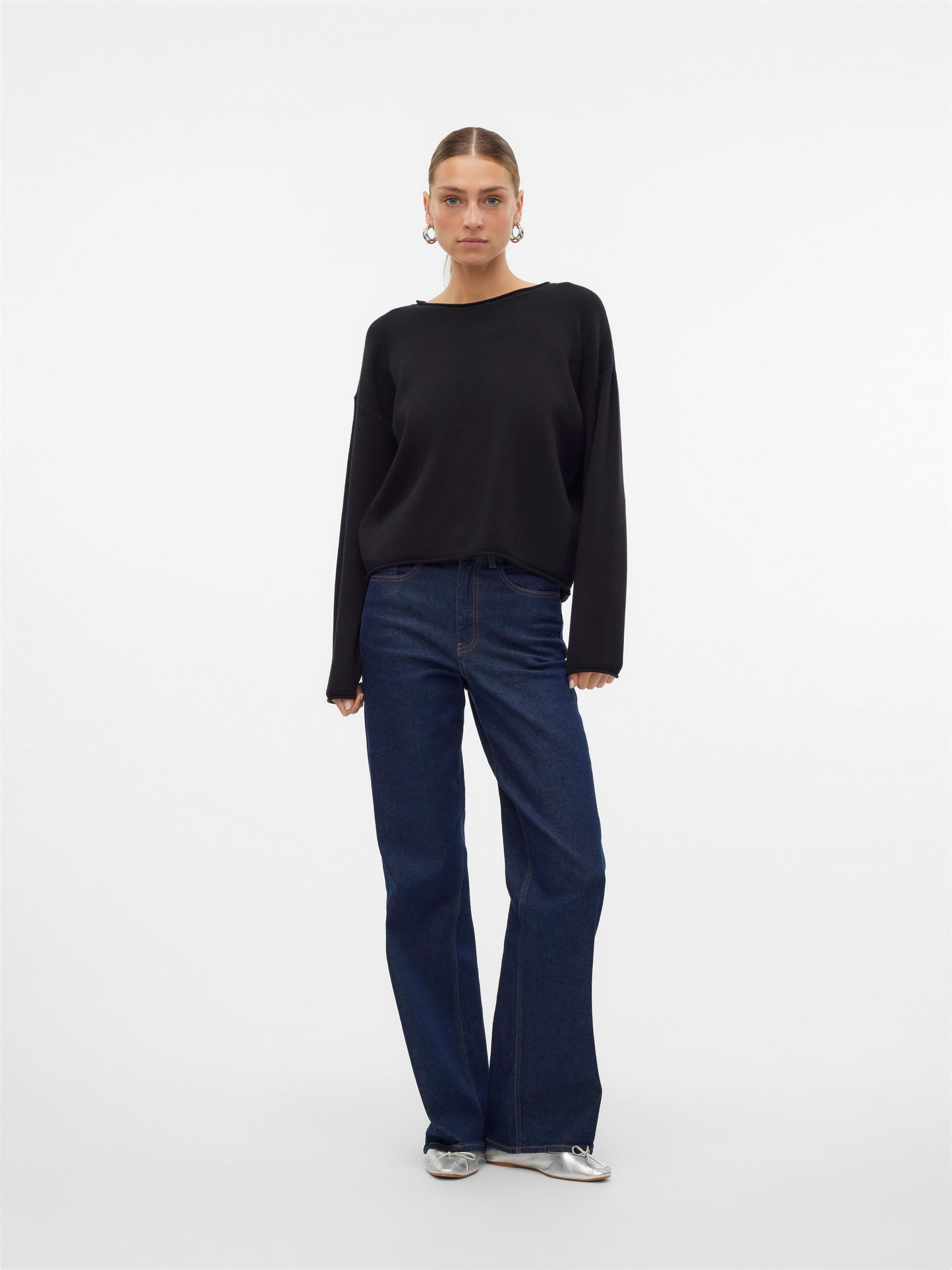 Vmgold Roll Ls O-neck Pullover Ga (Black)