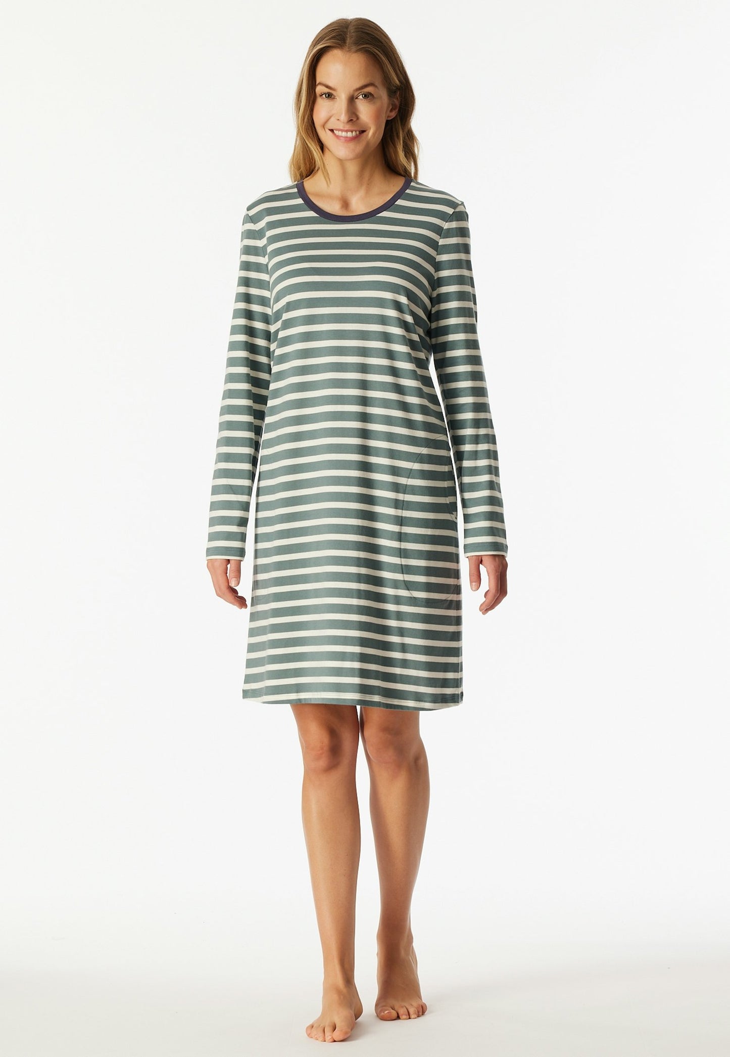 Nachthemd langarm, 95cm (Mineral)