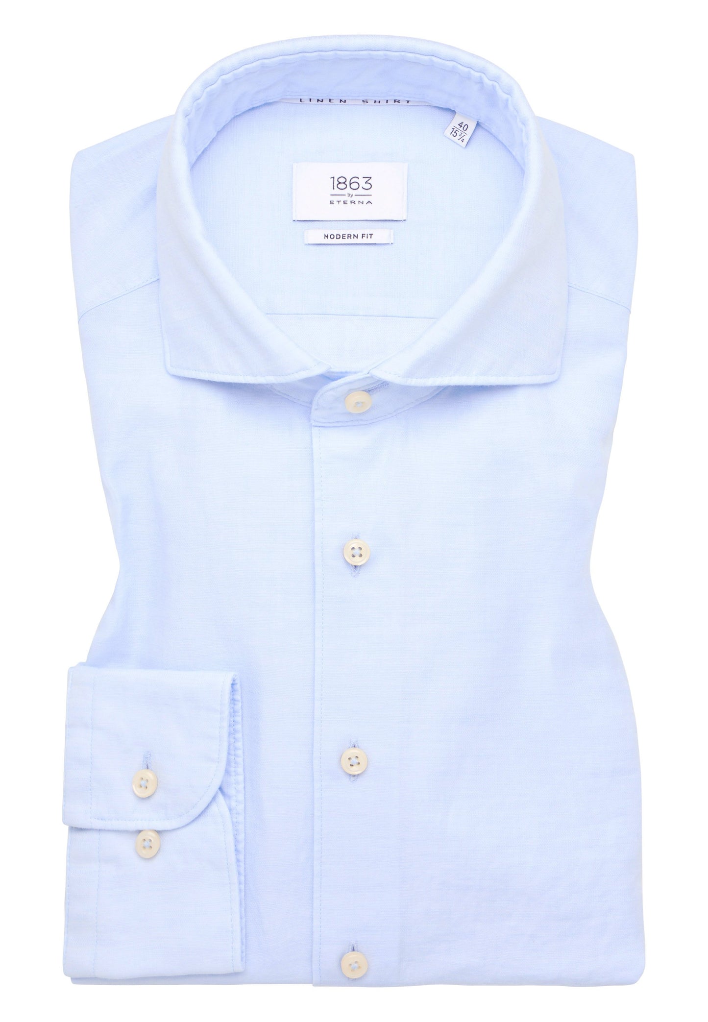 Linen Shirt Twill Langarm (Hellblau)