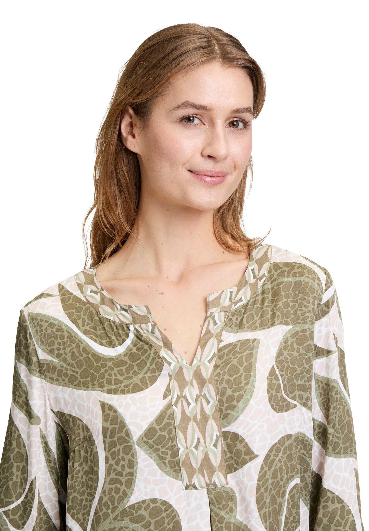 Schlupfbluse (Khaki/nature)