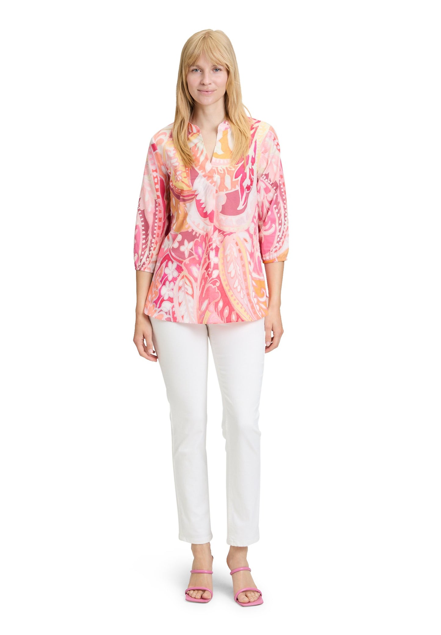 Schlupfbluse (Rosé/yellow)