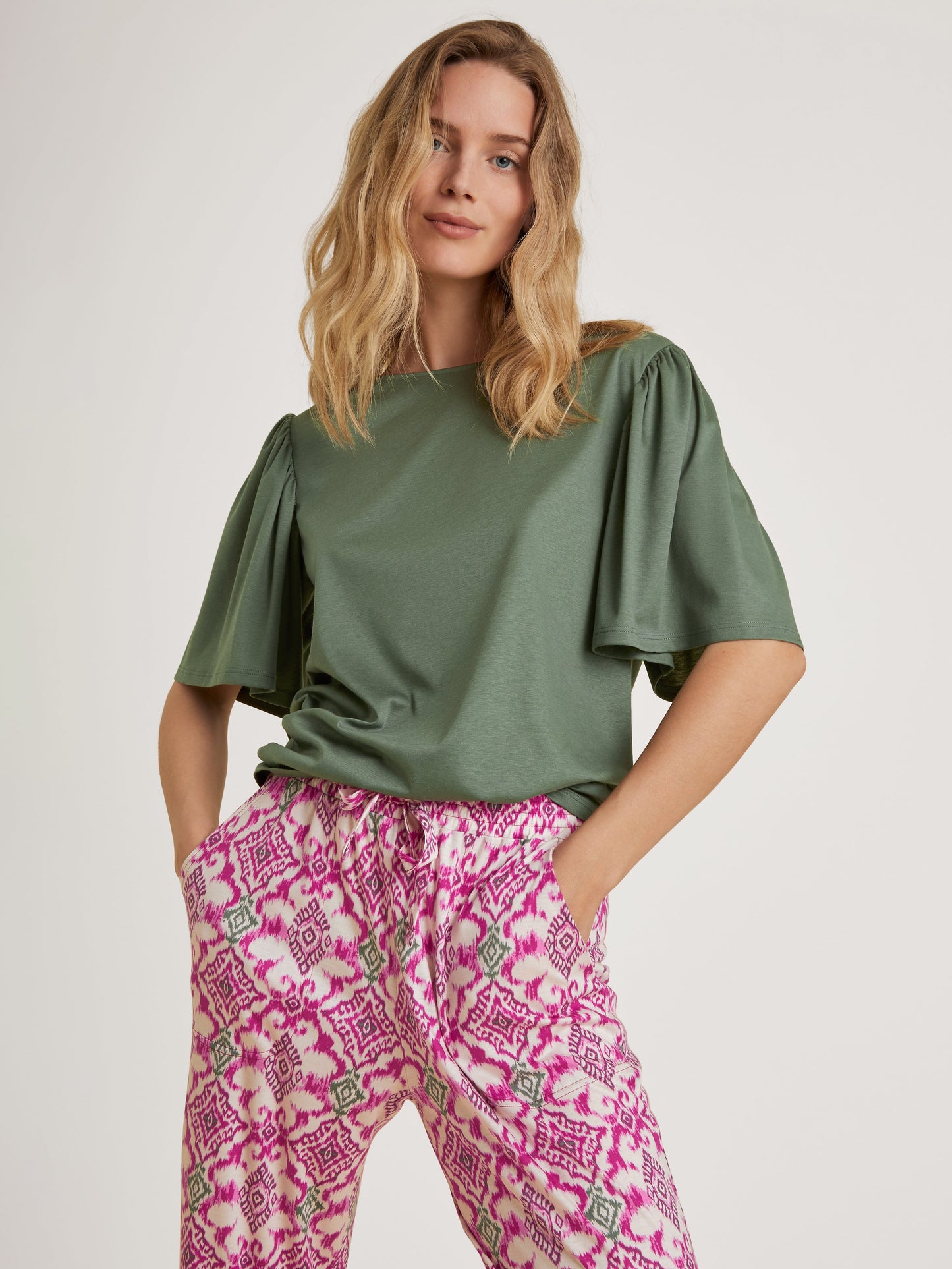 DAMEN Shirt kurzarm (Laurel Green)