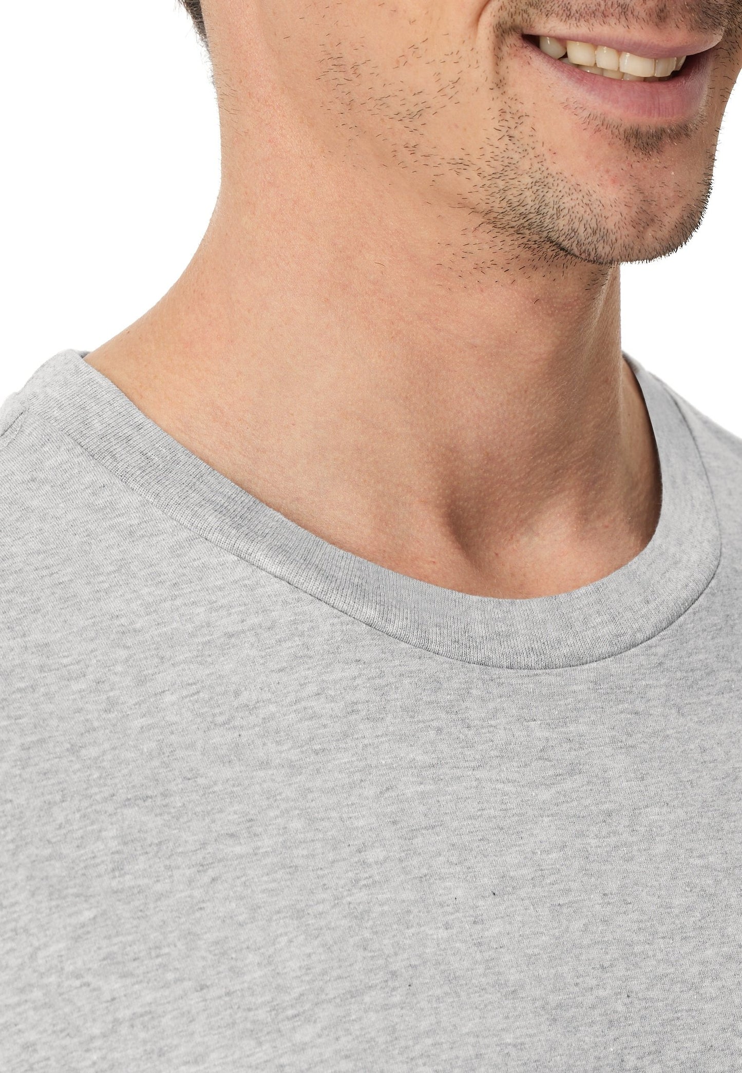T-Shirt Rundhals (Grau-mel.)