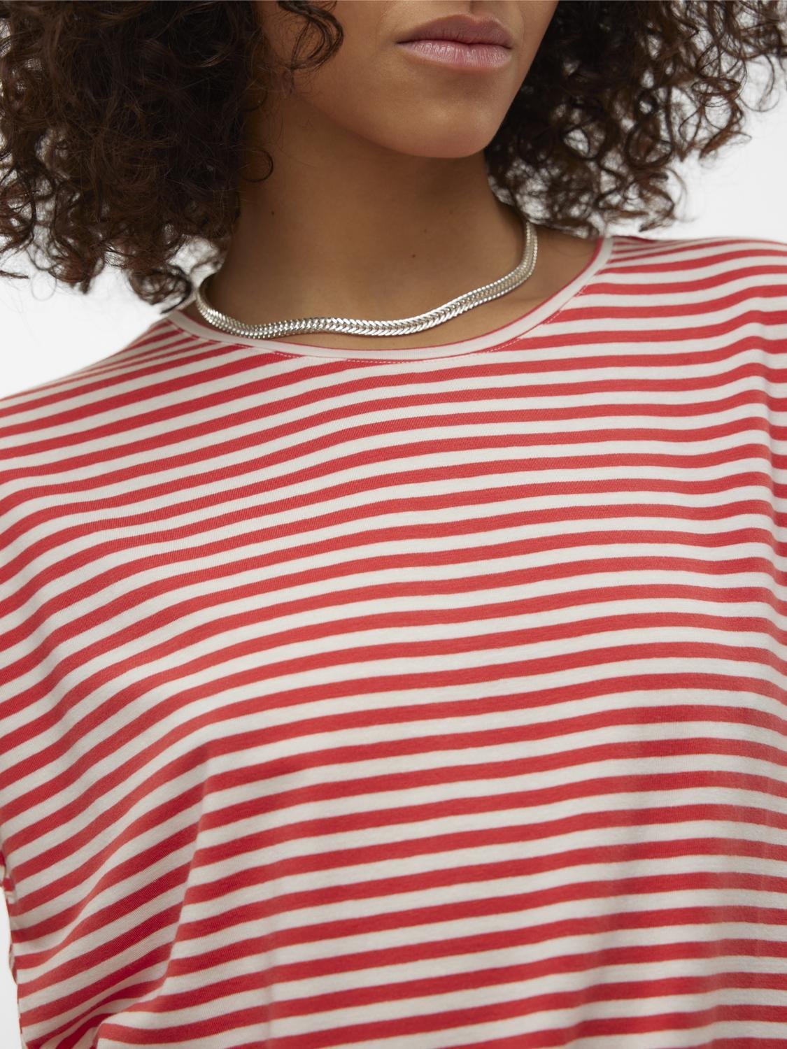 Vmava Plain Ss Top Stripe Ga Jrs Noos (Cayenne/pr)