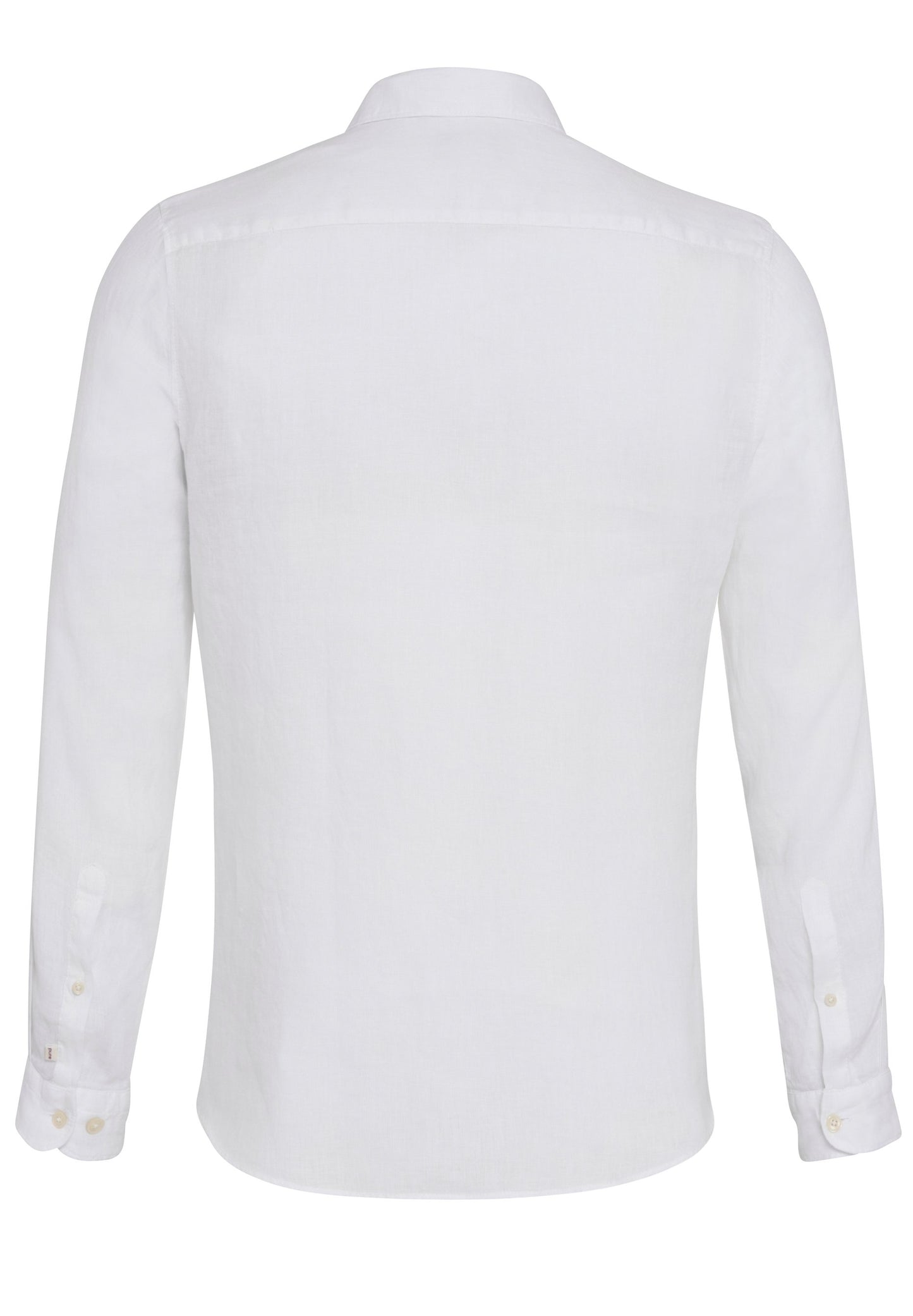 PURE- Casual Hemd Langarm (Uni Weiß)