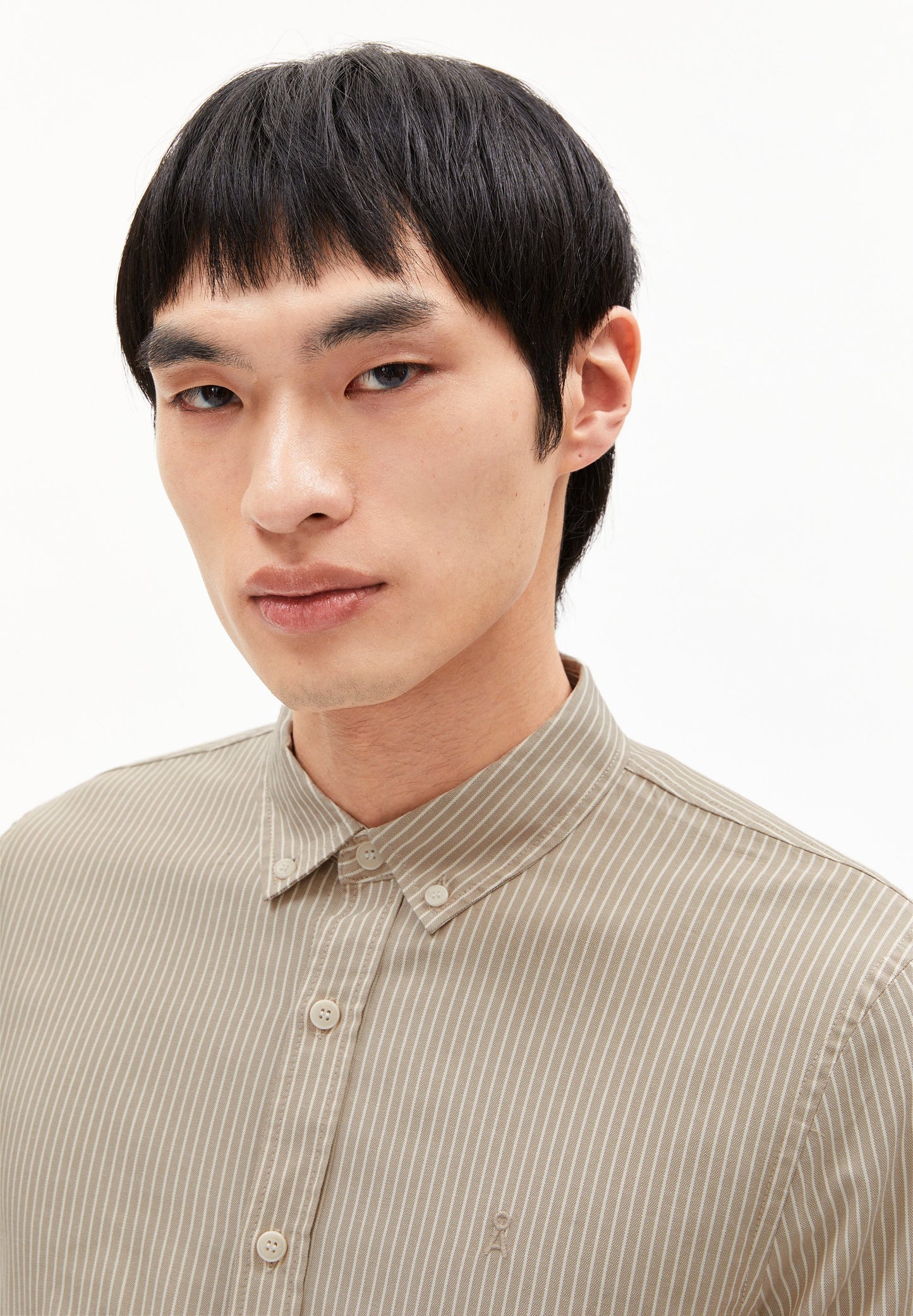 Quaasa Stripe Longsleeve Shirt (Light Sage-oatm)