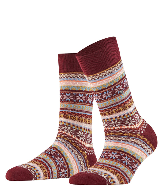 Burlington Fair Isle Delight Damen (Claret)