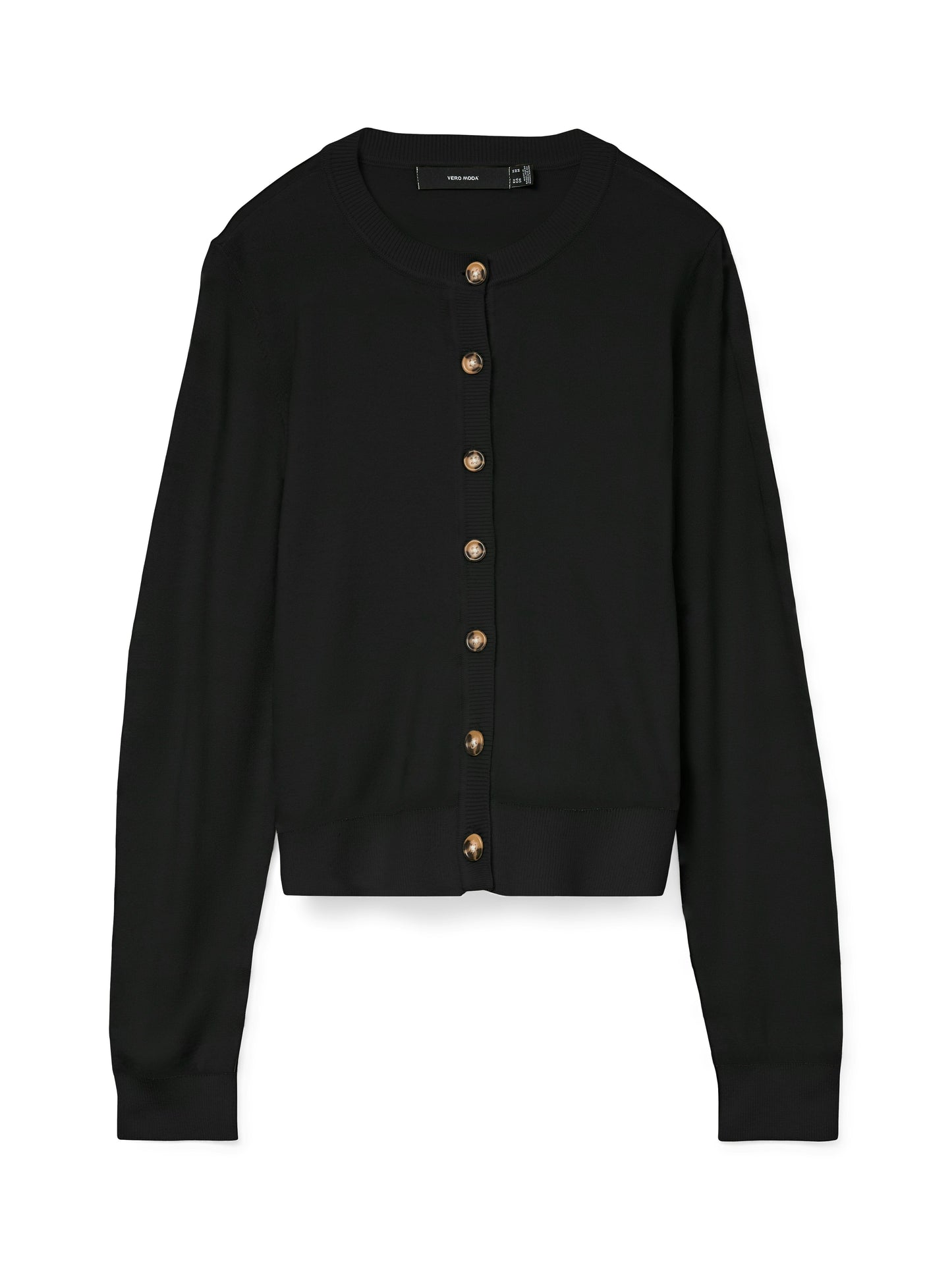 Vmsaba Plain Ls O-neck Cardigan Noos (Black)