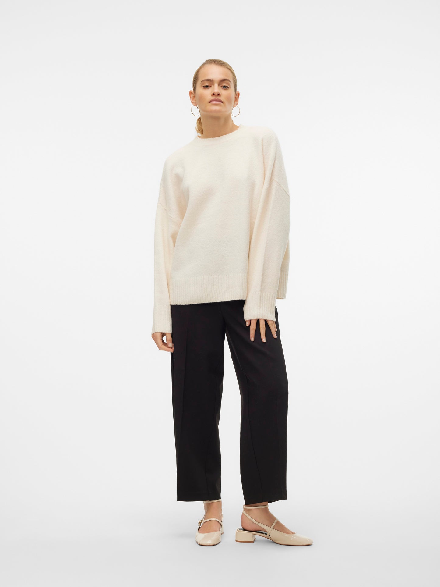 Vmboom Ls O-neck Pullover Ga Noos (Birch/mela)