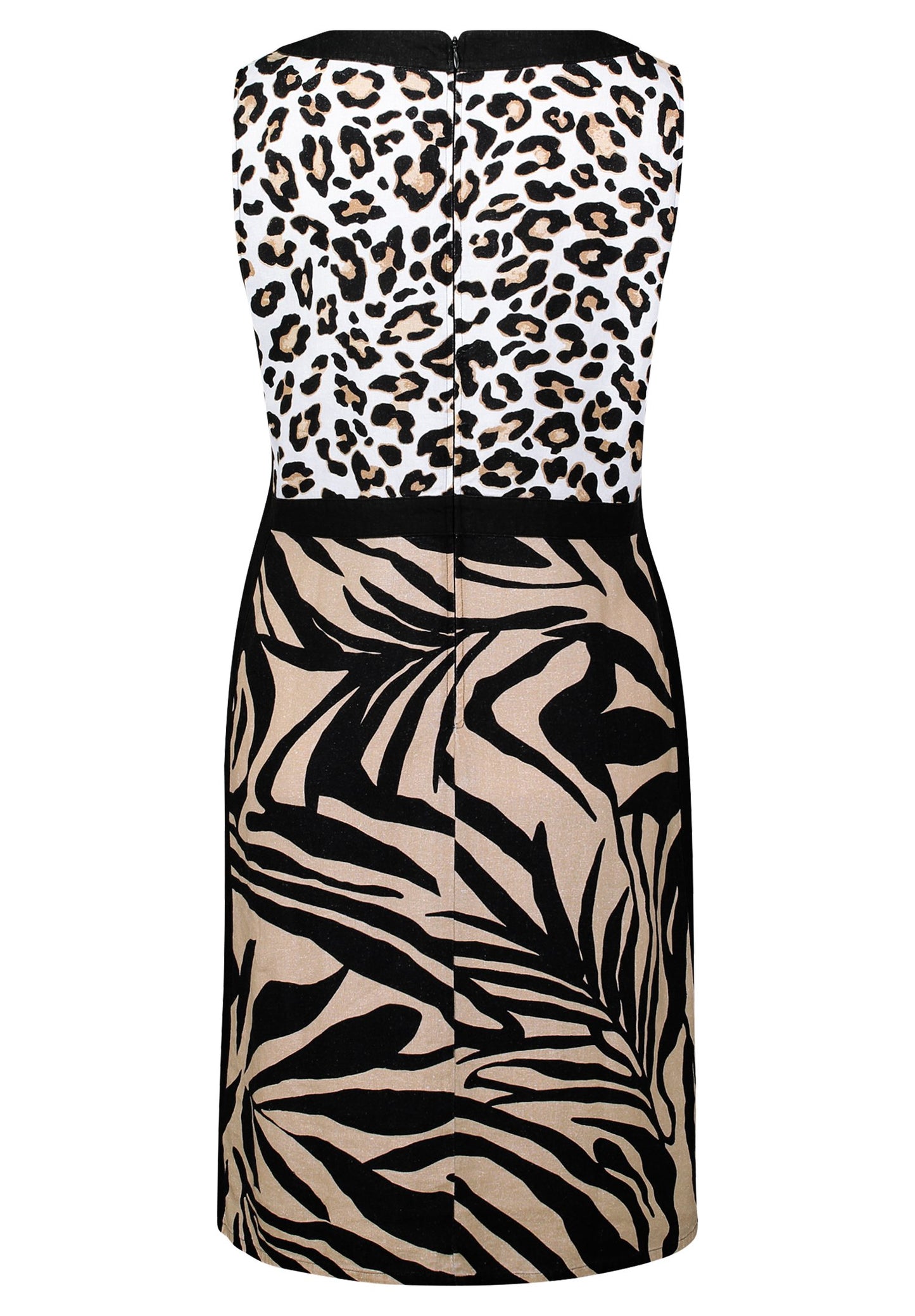 Leinenkleid (Black/beige)