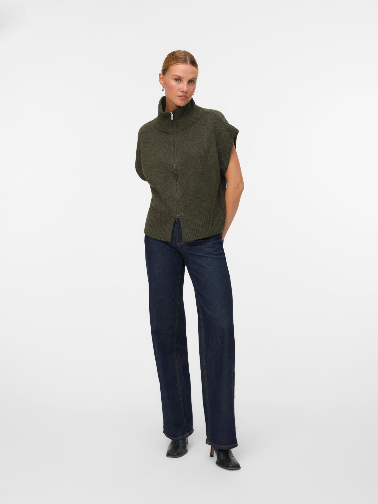 Vmbang Sl Highneck Zipper Vest Boo (Grape Leaf)