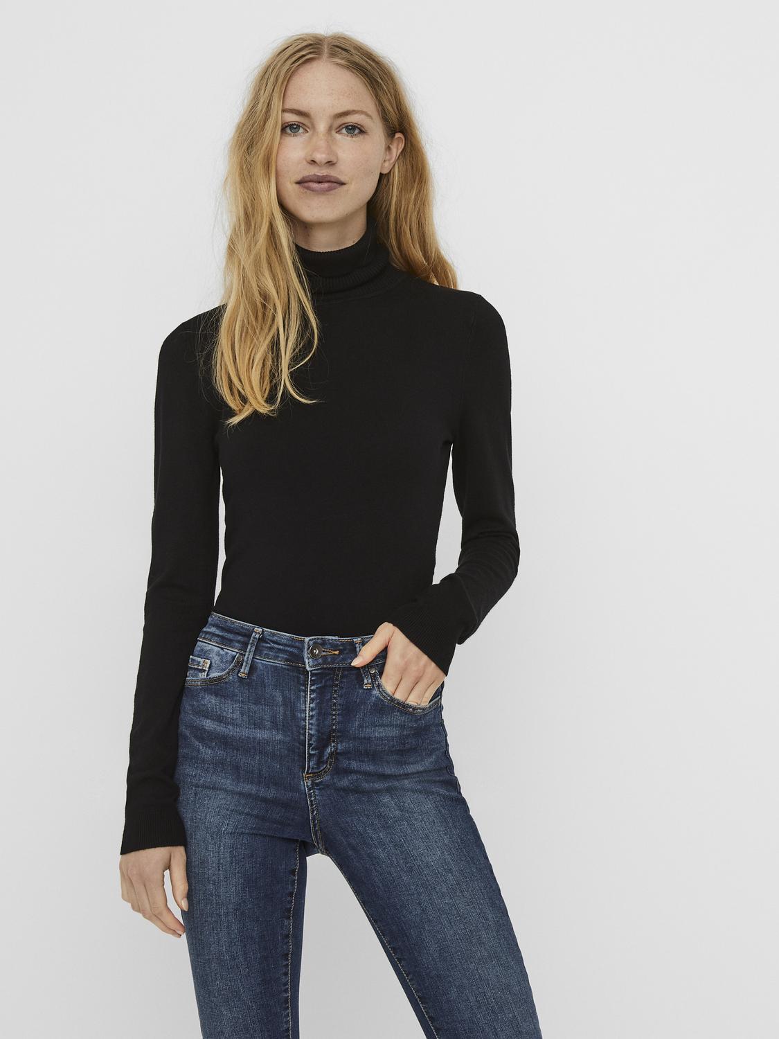 Vmglory Ls Rollneck Blouse Ga Noos (Black)