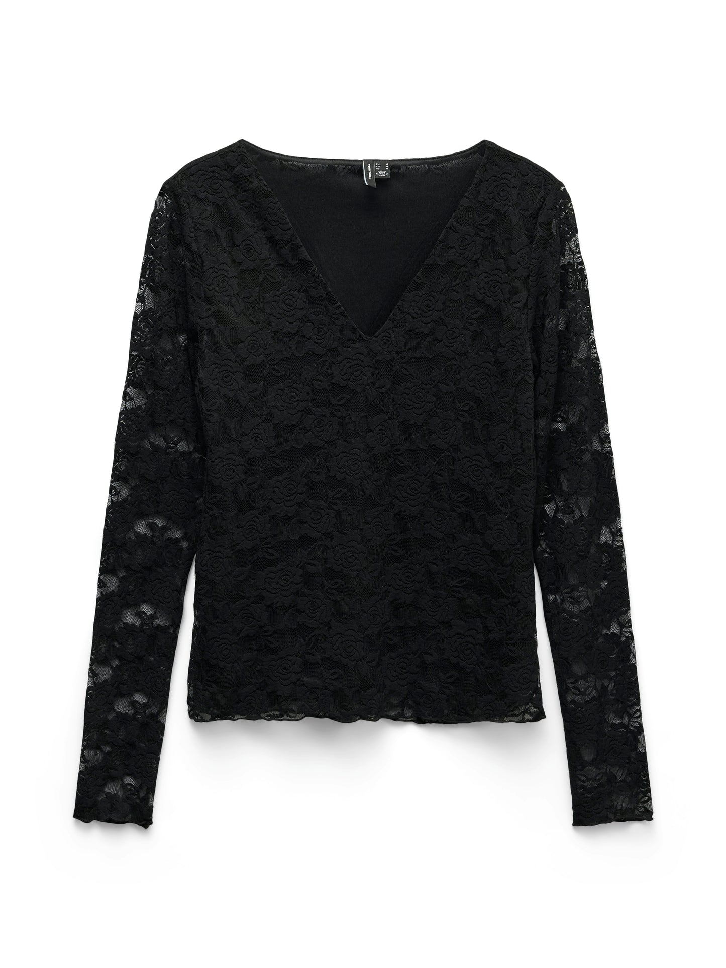 Vmiben Ls V-neck Top Jrs Noos (Black)