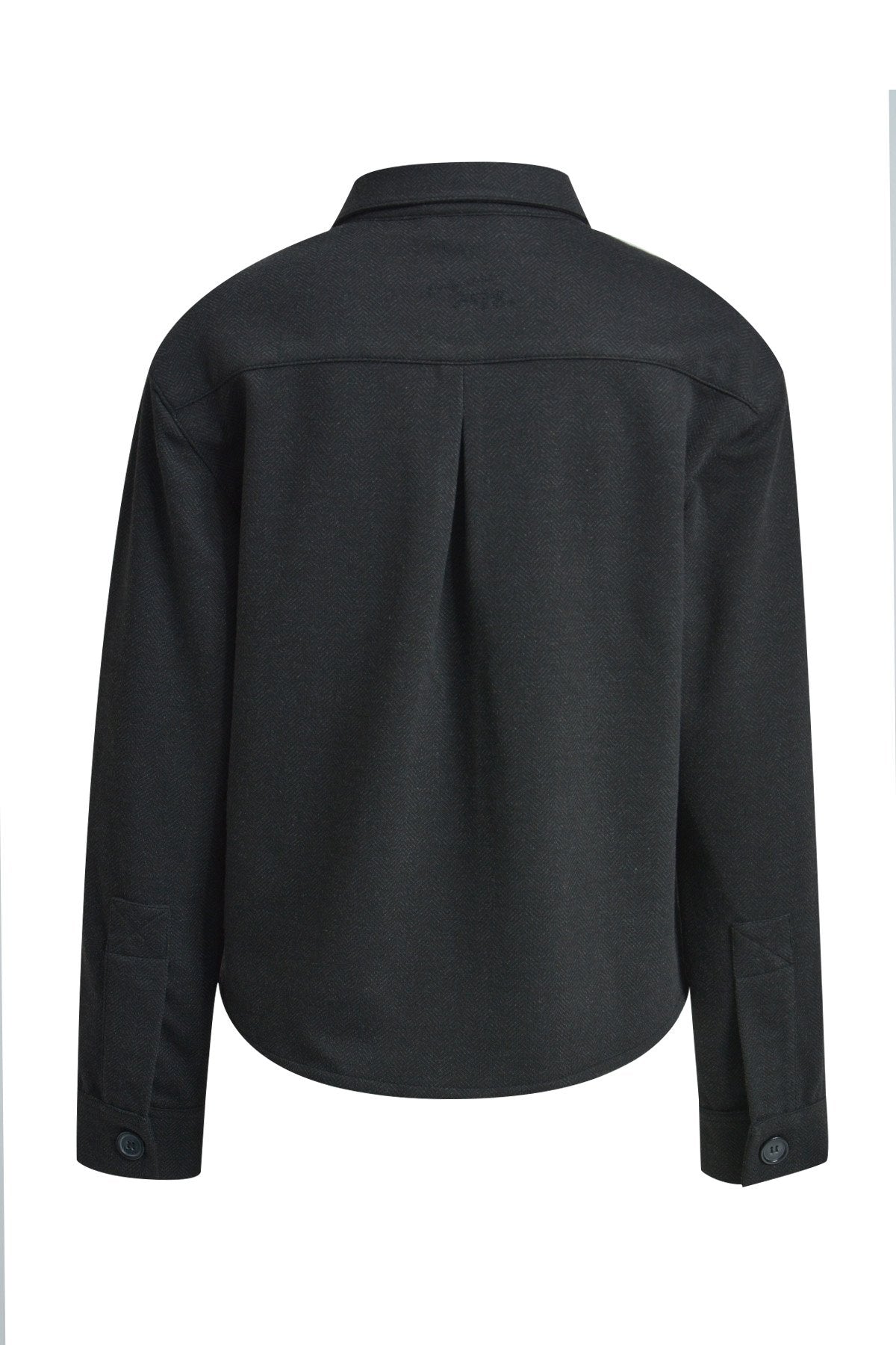 Herringbone Cargo Jacket (Black)