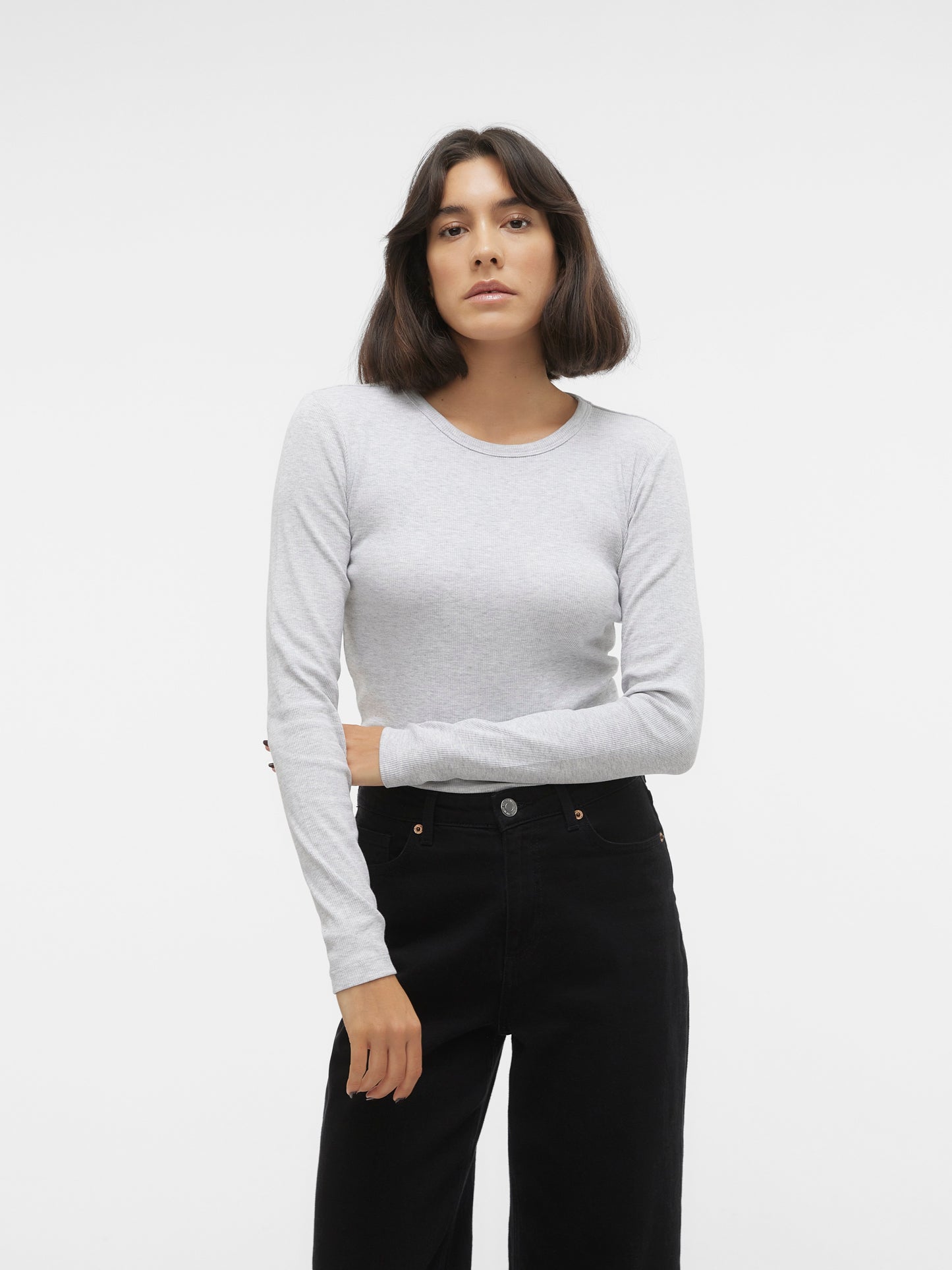 Vmchloe Ls Short Top Ga Jrs Noos (Light Grey Me)