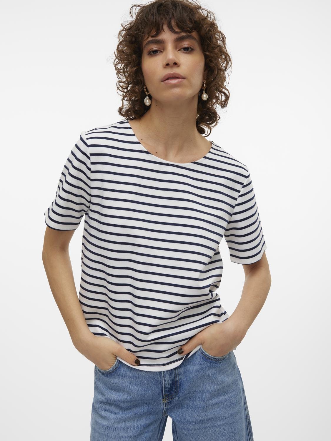 Vmabby Ss Zip Top Jrs Noos (Snow White)