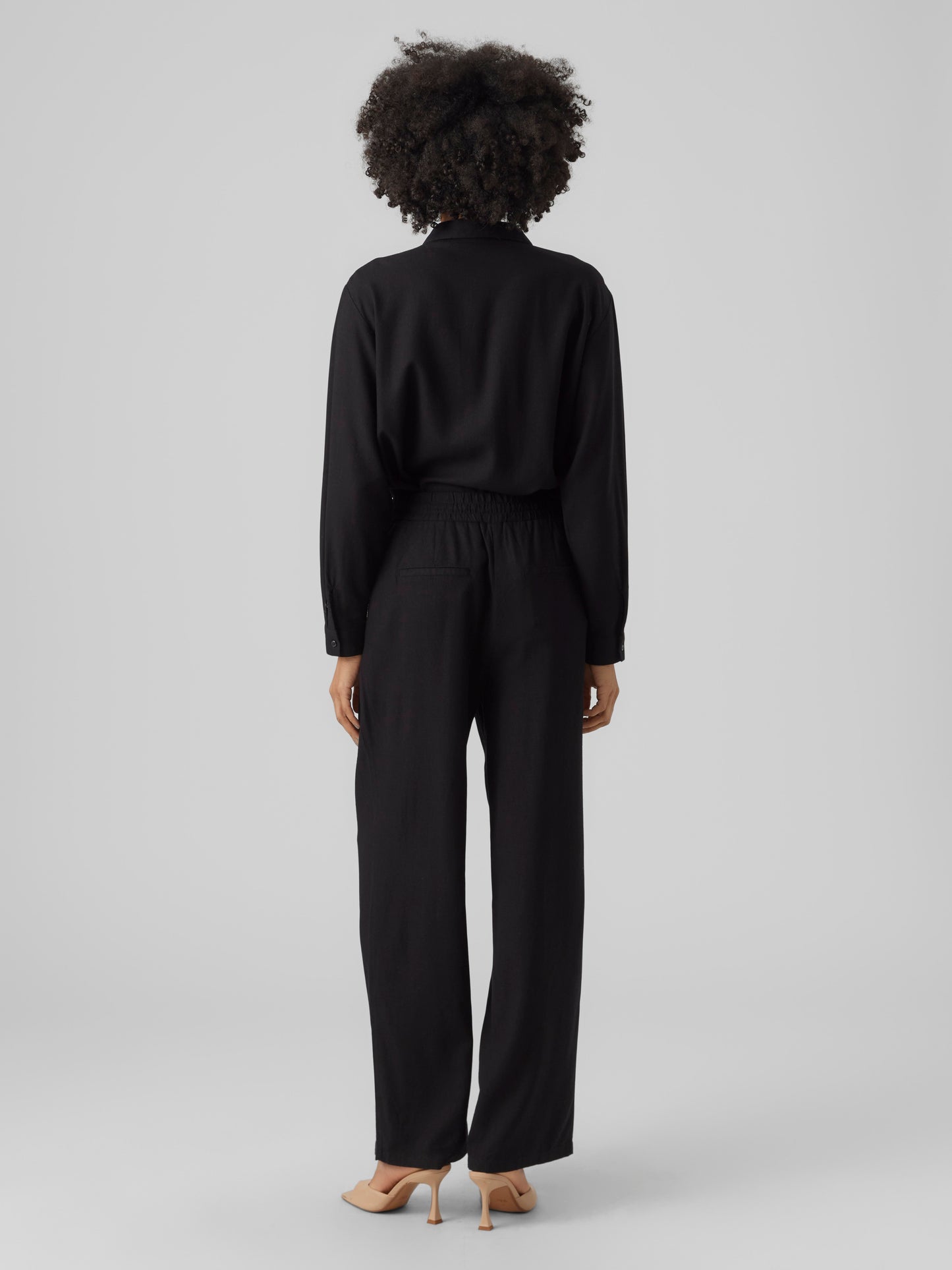 Vmjesmilo Hw Wide Pants Wvn Noos (Black)