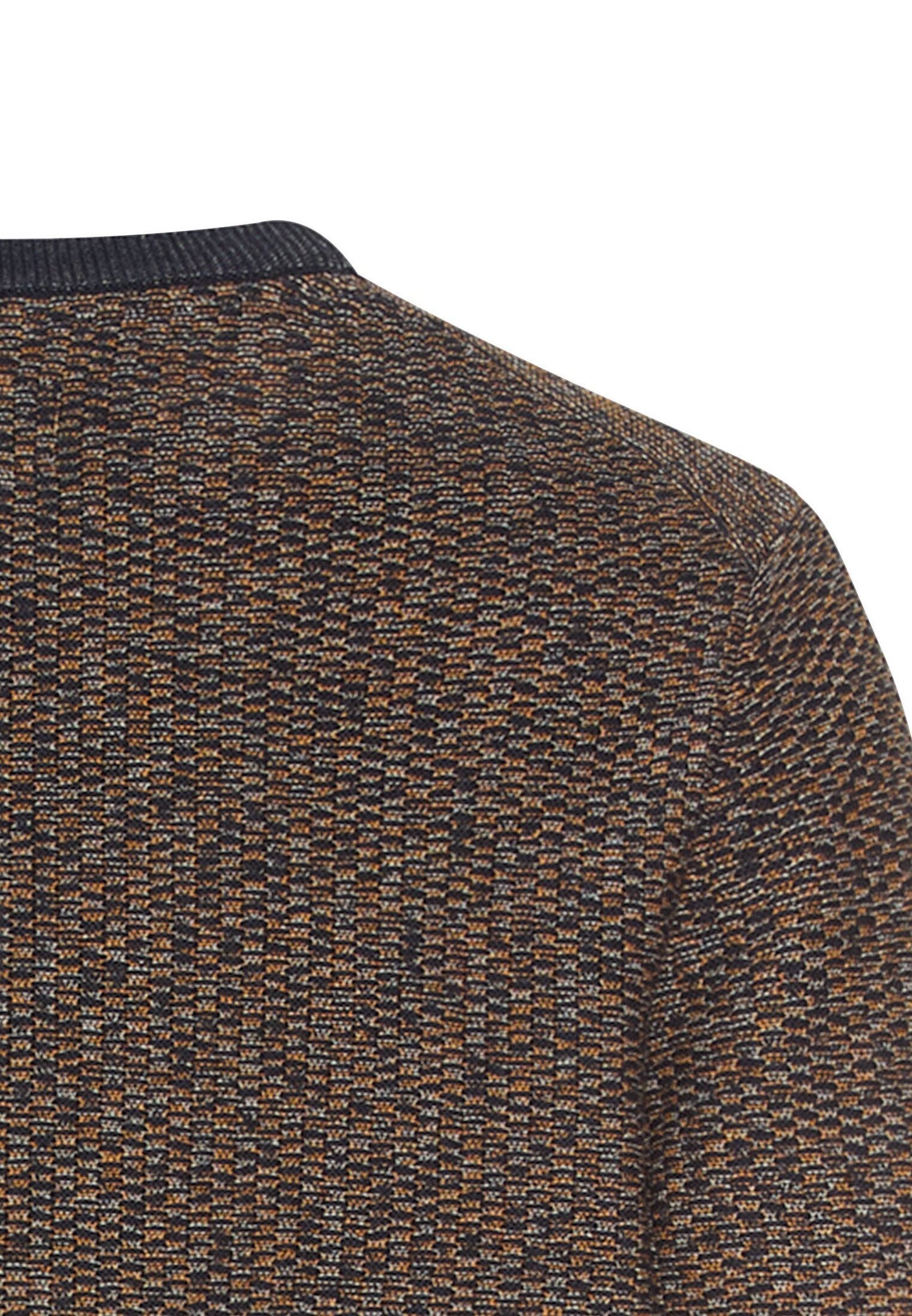 Strickpullover mit Rundhalskragen (Burned Yellow)