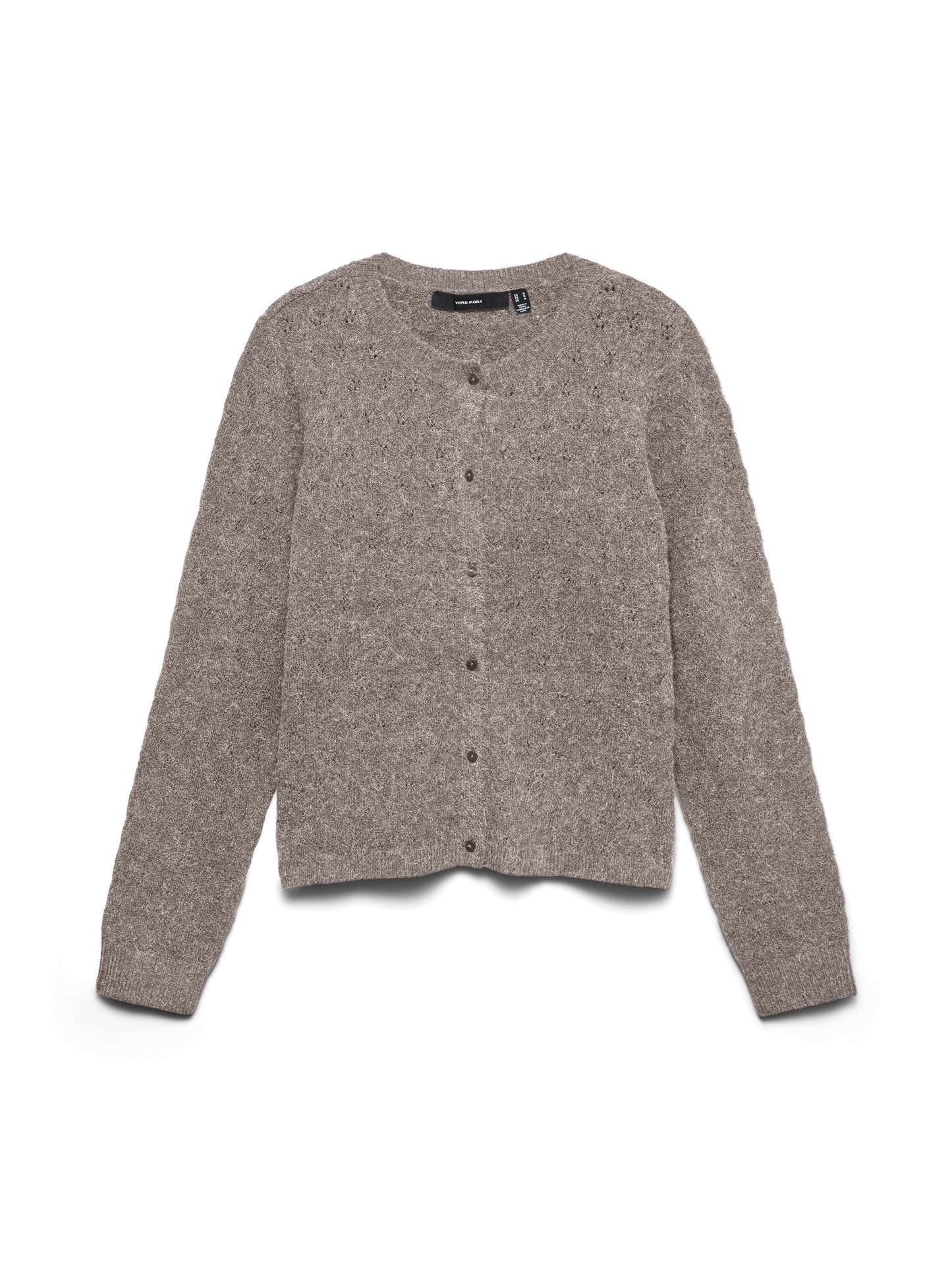 Vmdoffy Stitch Ls O-neck Cardigan Noos (Moon Rock/)