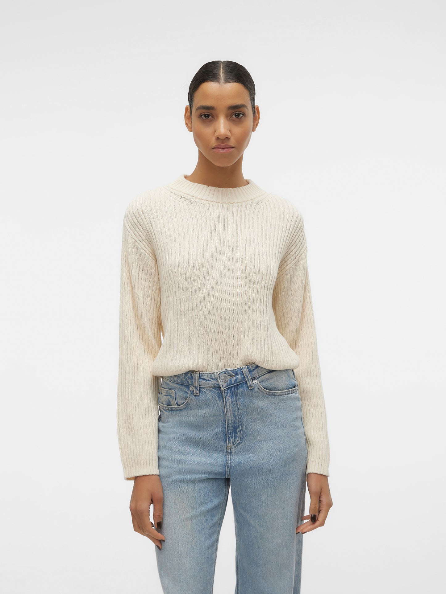 Vmhilde Ls O-neck Short Pullover Noos (Birch)