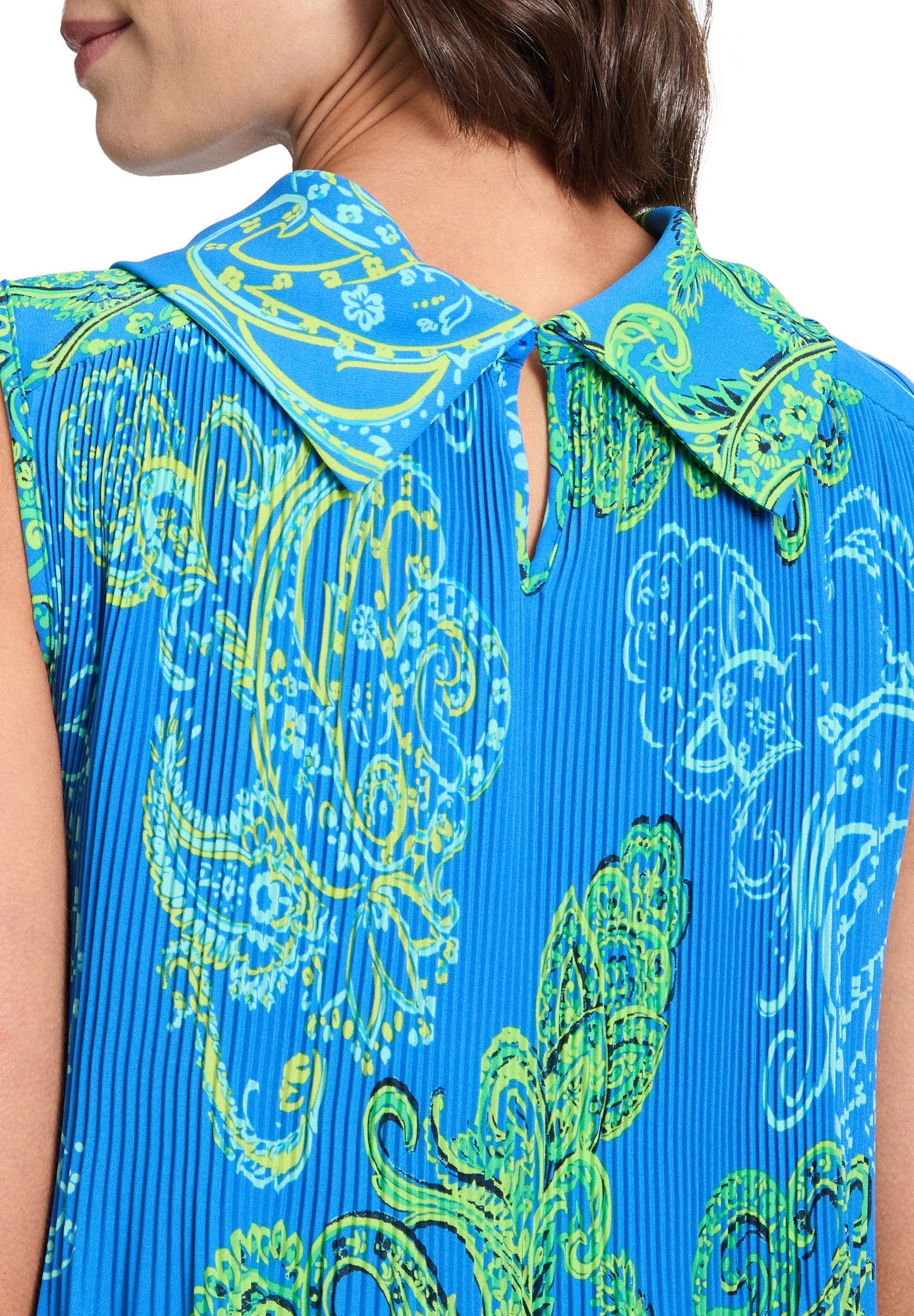 Plisseekleid (Green/blue)