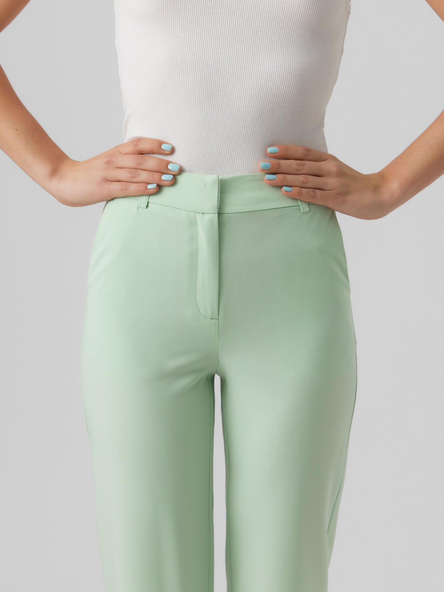 Vmzelda Hw Straight Pant Noos (Mist Green)