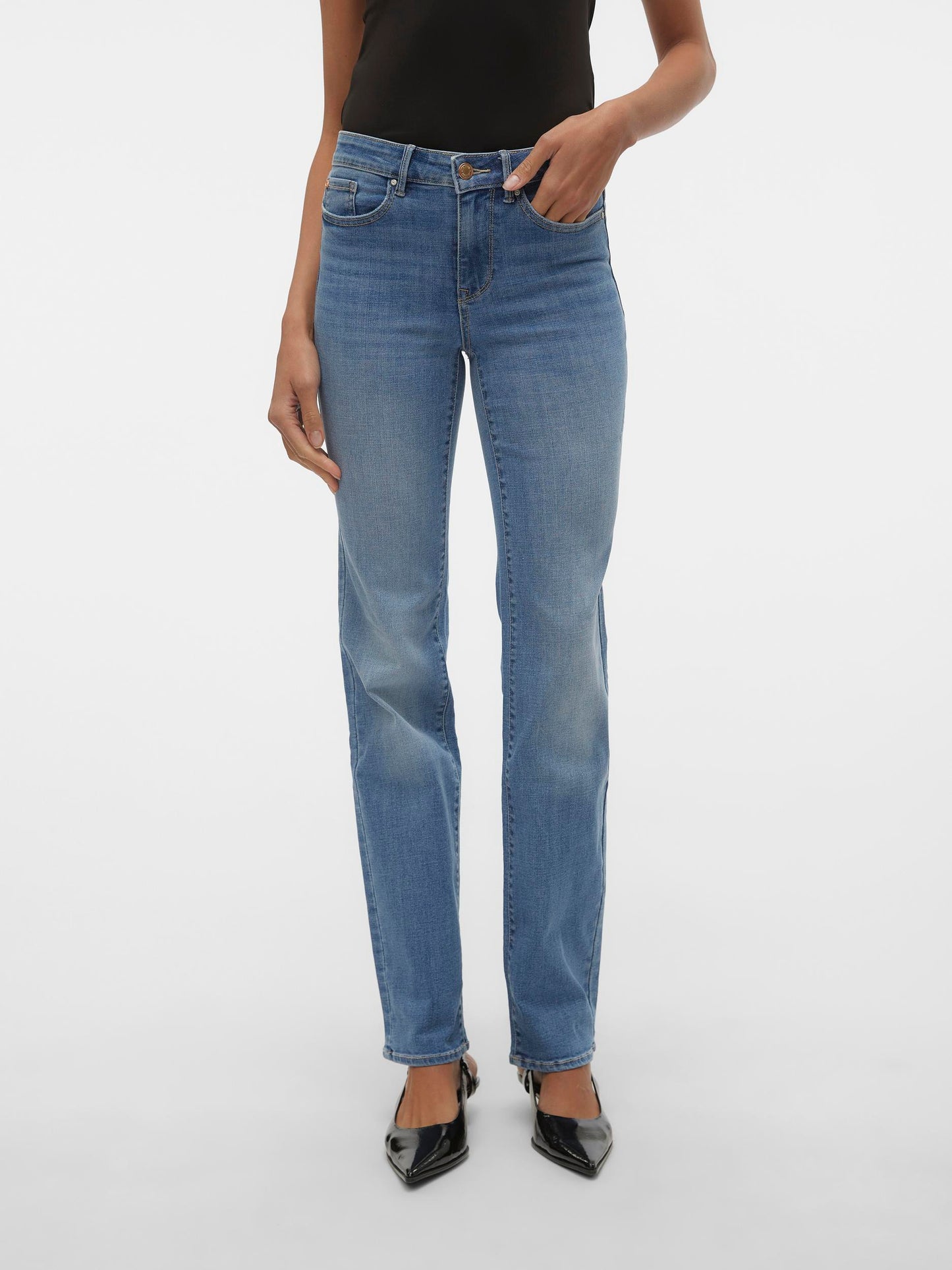 Vmflash Mr Straight Jeans Li347 Ga Noos (Medium Blue D)