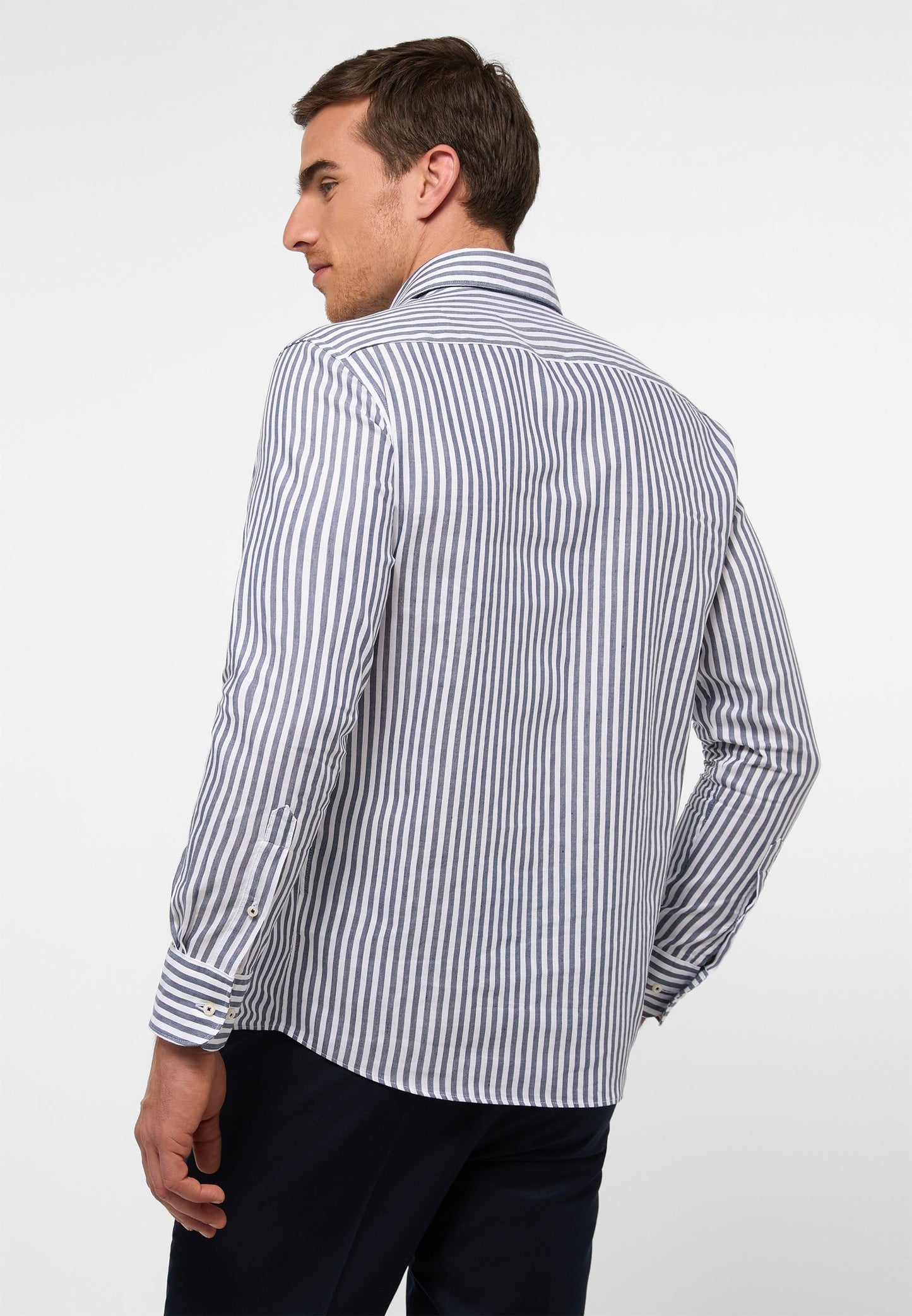 Linen Shirt Twill Langarm (Marine)