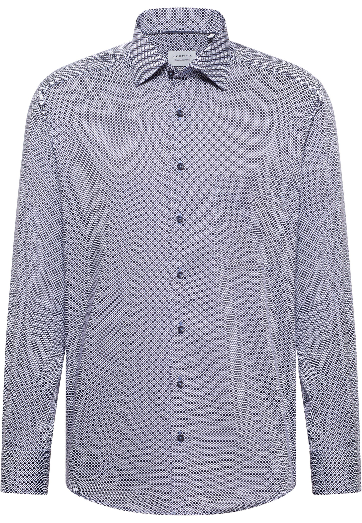 Hemd Twill Langarm (Mittelblau)