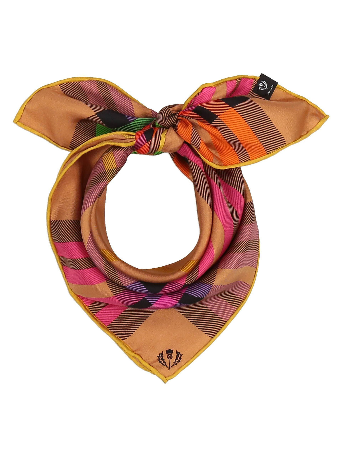 Nickituch Nickituch mit FRAAS Plaid Karo aus reiner Seide (Rabbit)