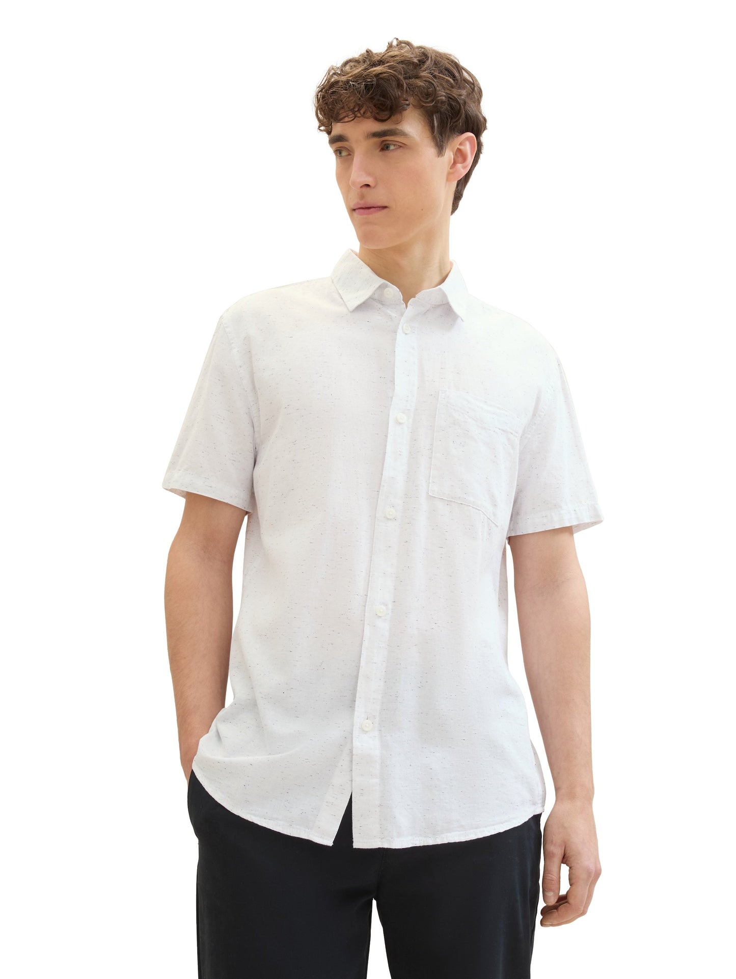 structured shirt (White Herringb)