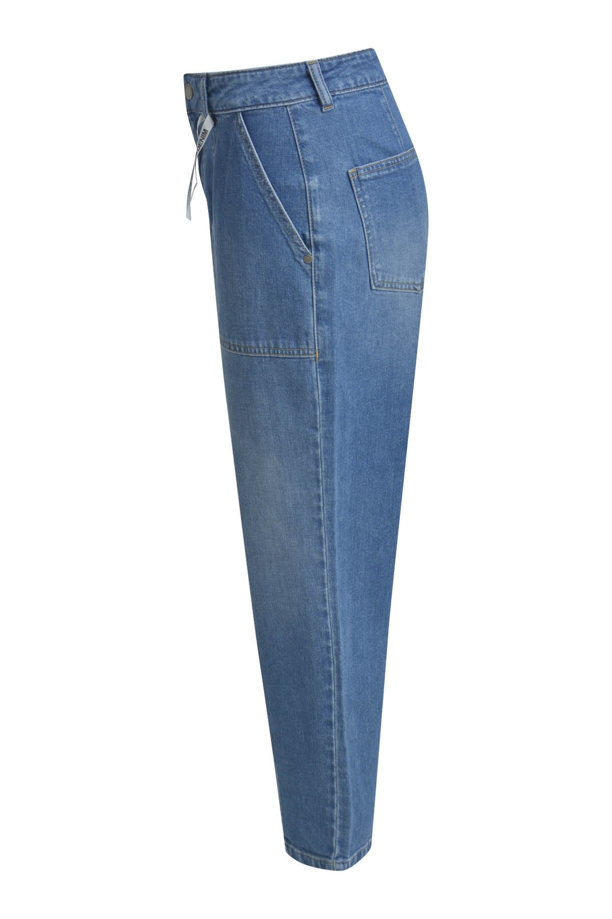 Cropped Denim Pants (Light Denim)