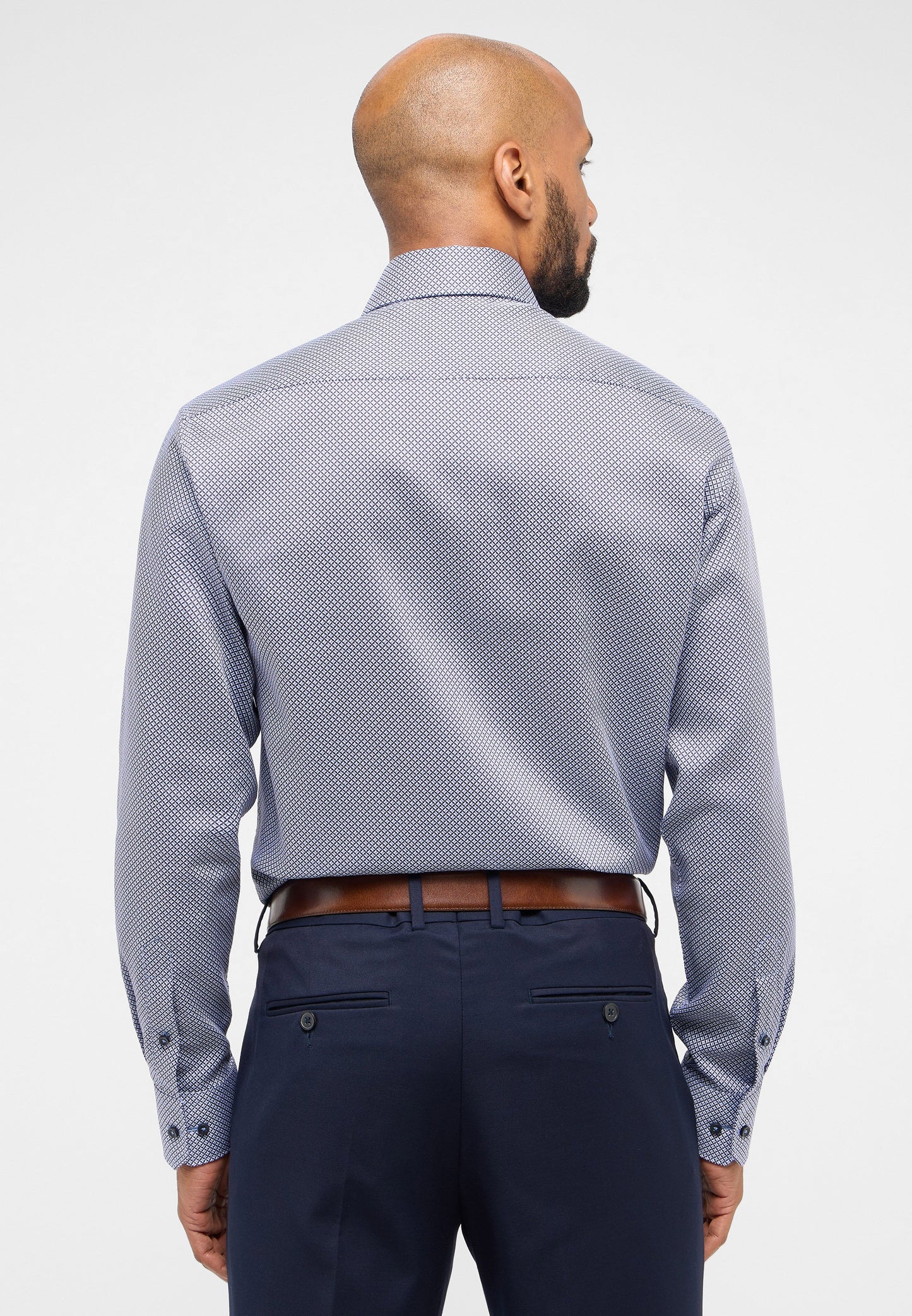 Hemd Twill Langarm (Mittelblau)