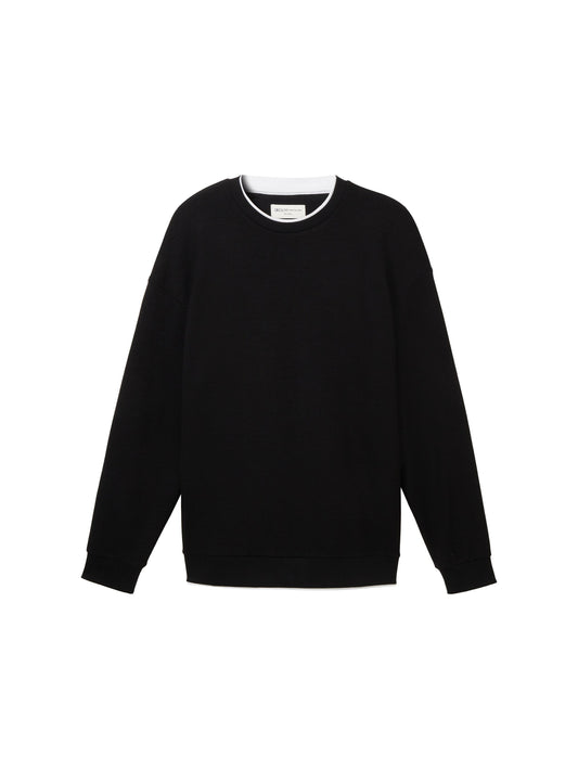 Sweatshirt mit Struktur (Black)