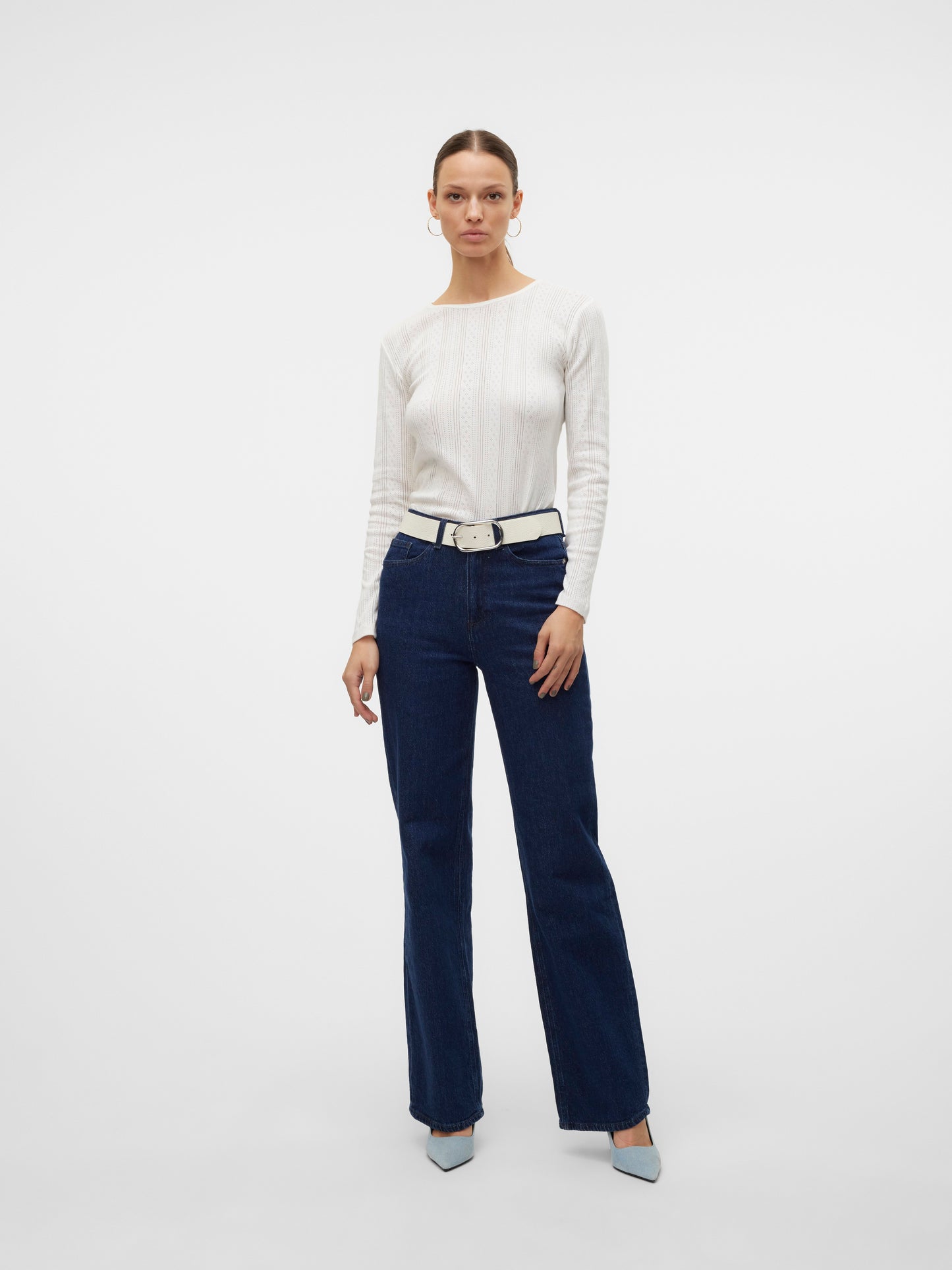 Vmlisa Pointelle Ls Top Jrs Noos (Snow White)
