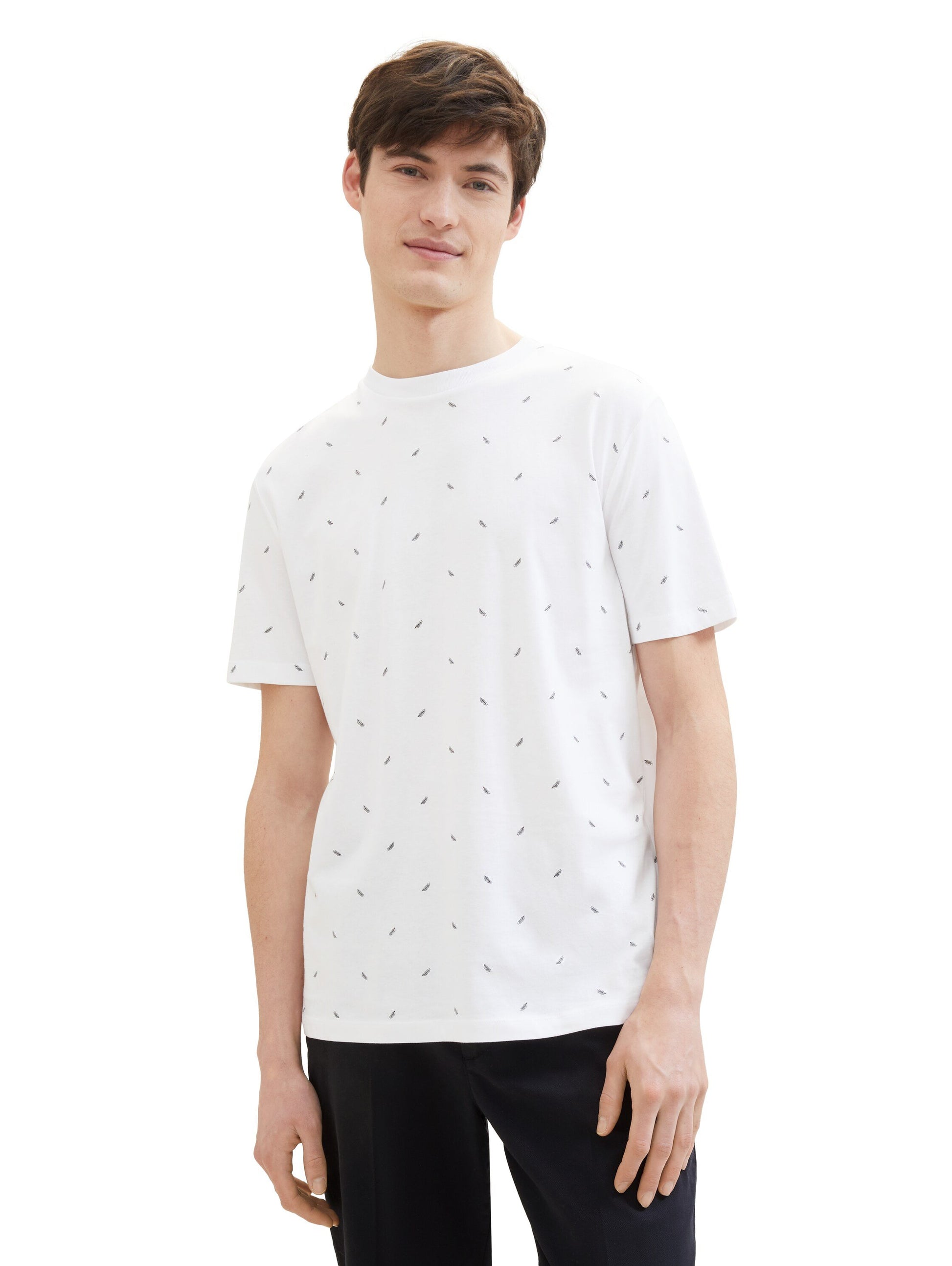 T-Shirt mit Allover Print (White Black Mi)