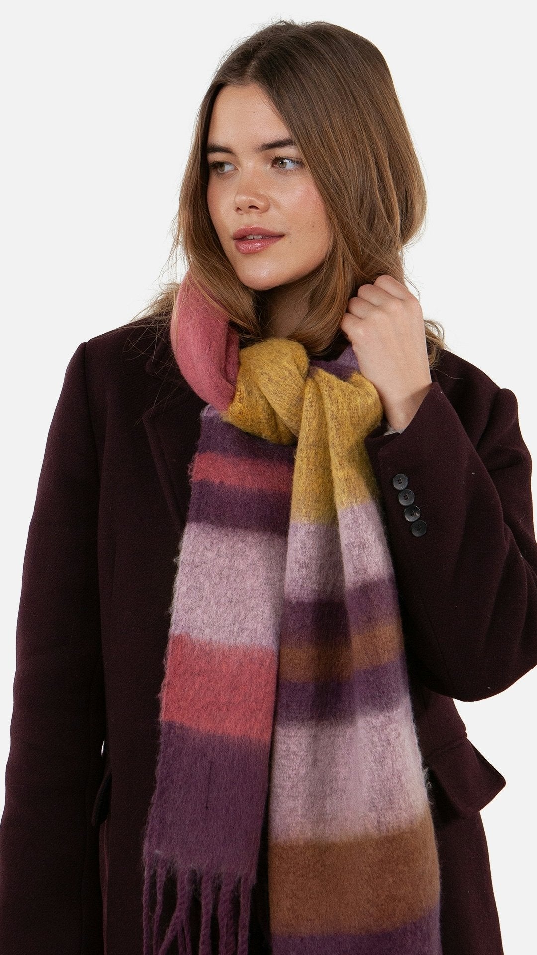 Eluzabeth Scarf (Red Aubergine)