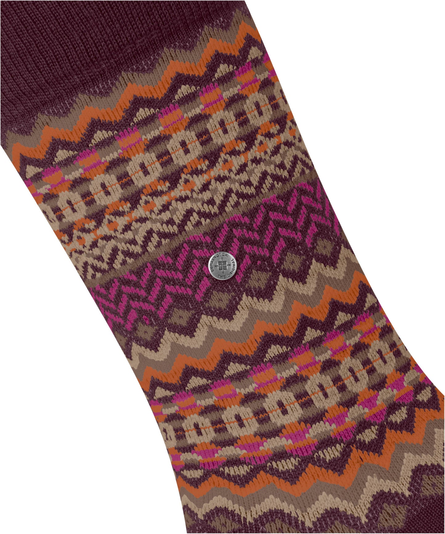 Burlington Fair Isle Damen (Claret)