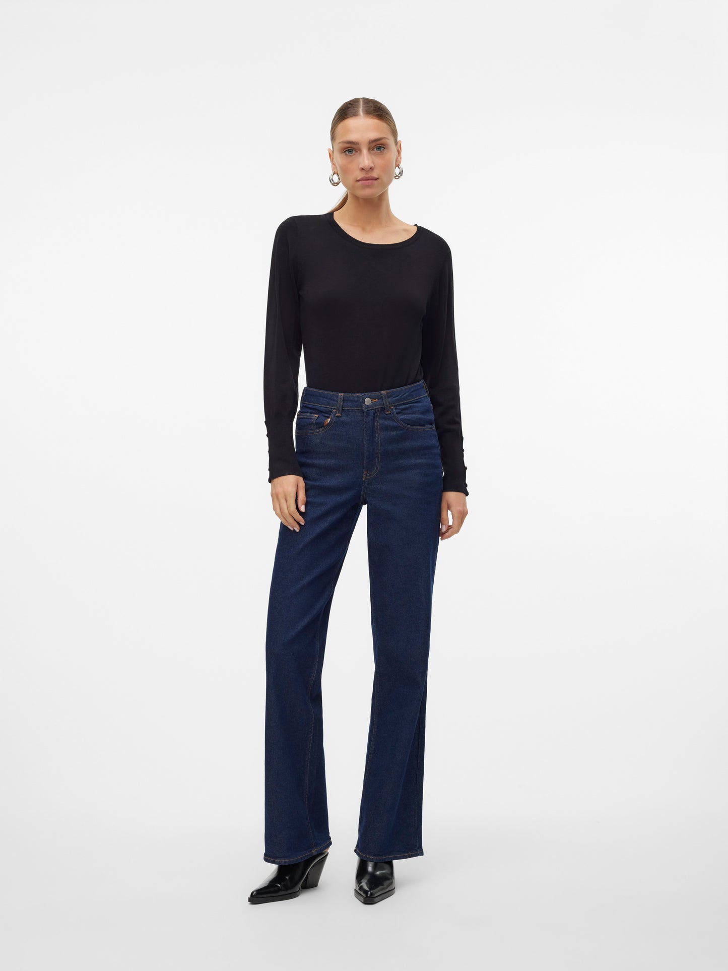 Vmdory Ls O-neck Button Pullover Ga Noos (Black)