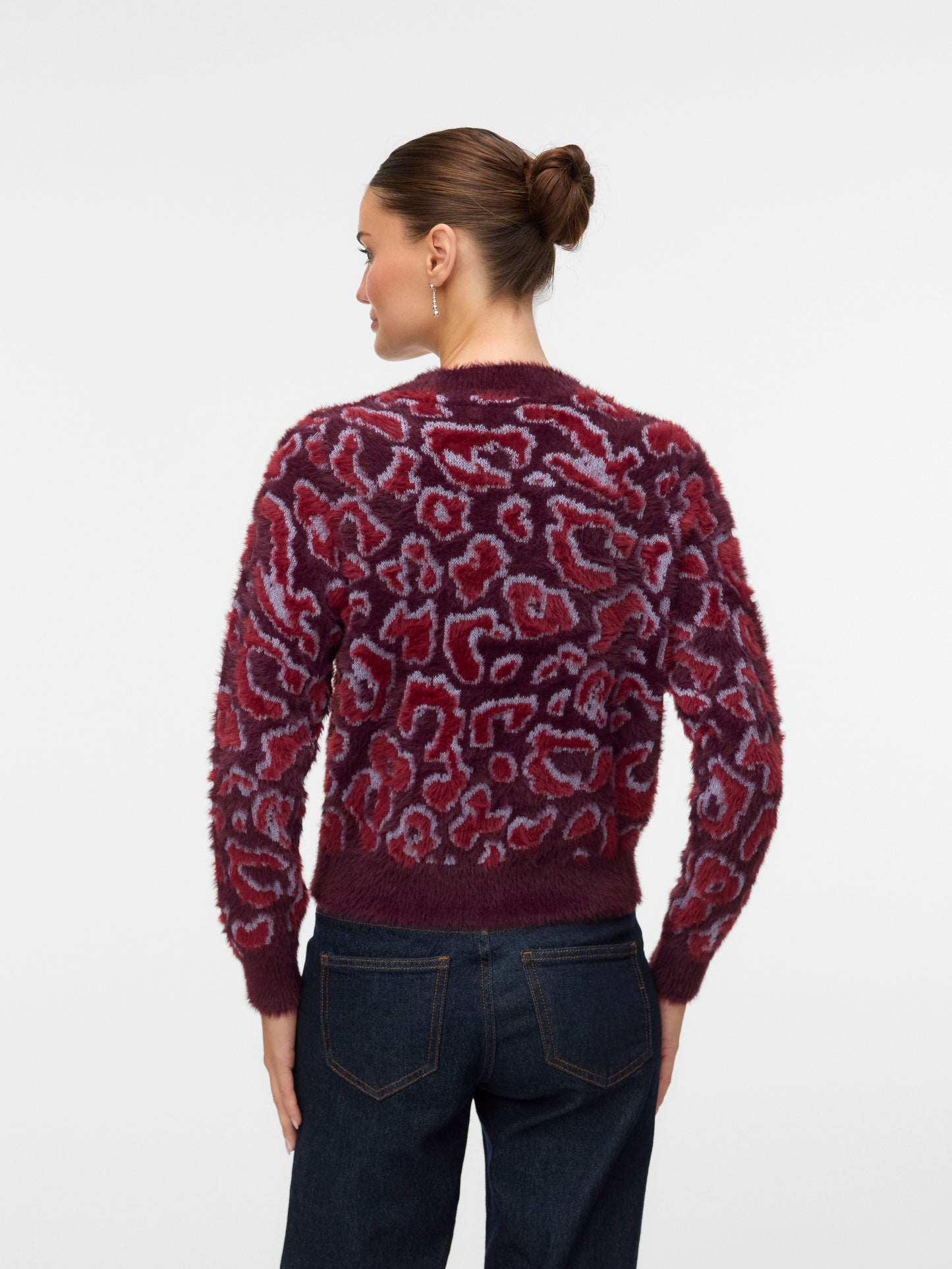Vmjungle Ls O-neck Pullover Boo (Winetastin)