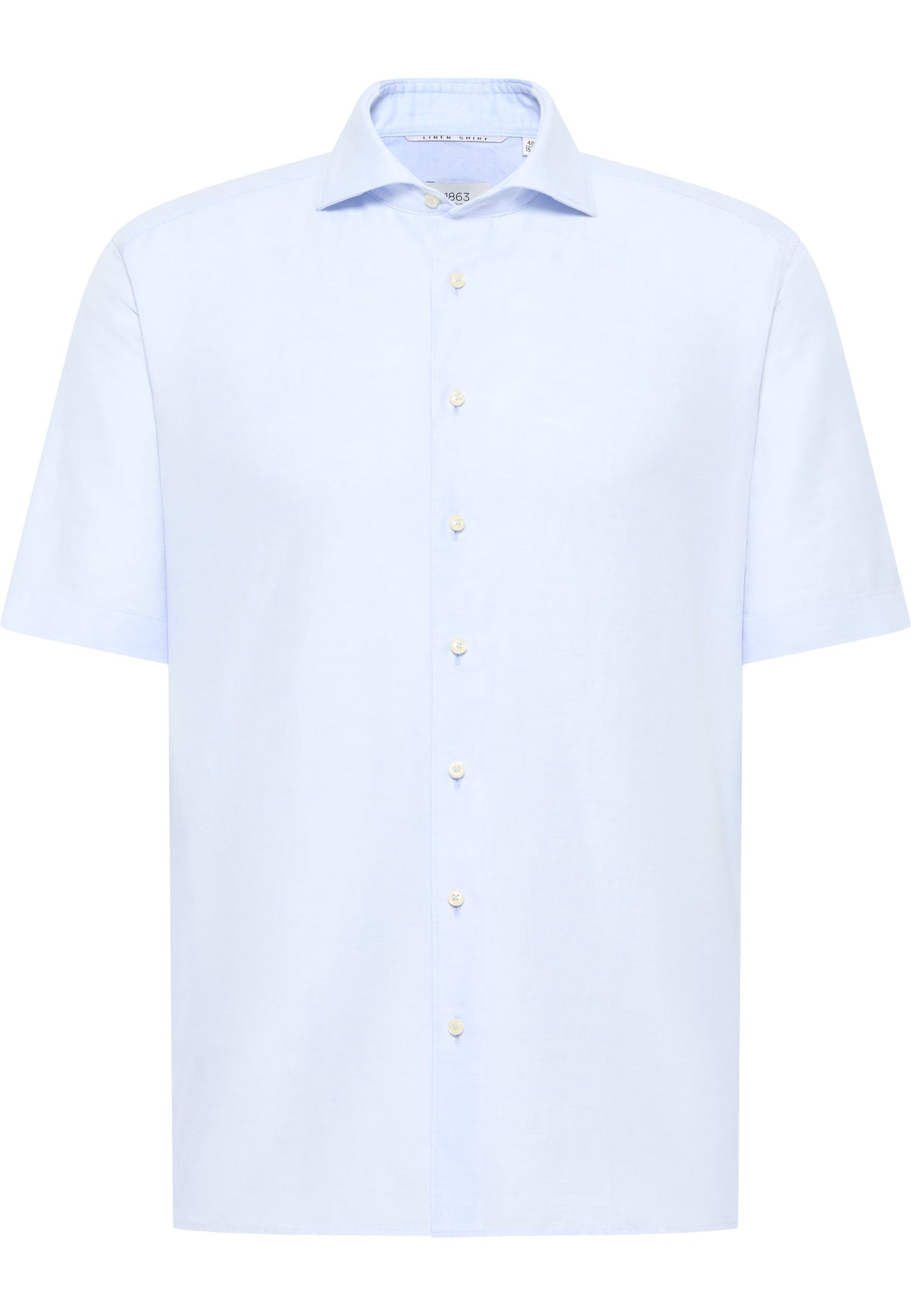 Linen Shirt Twill Kurzarm (Hellblau)
