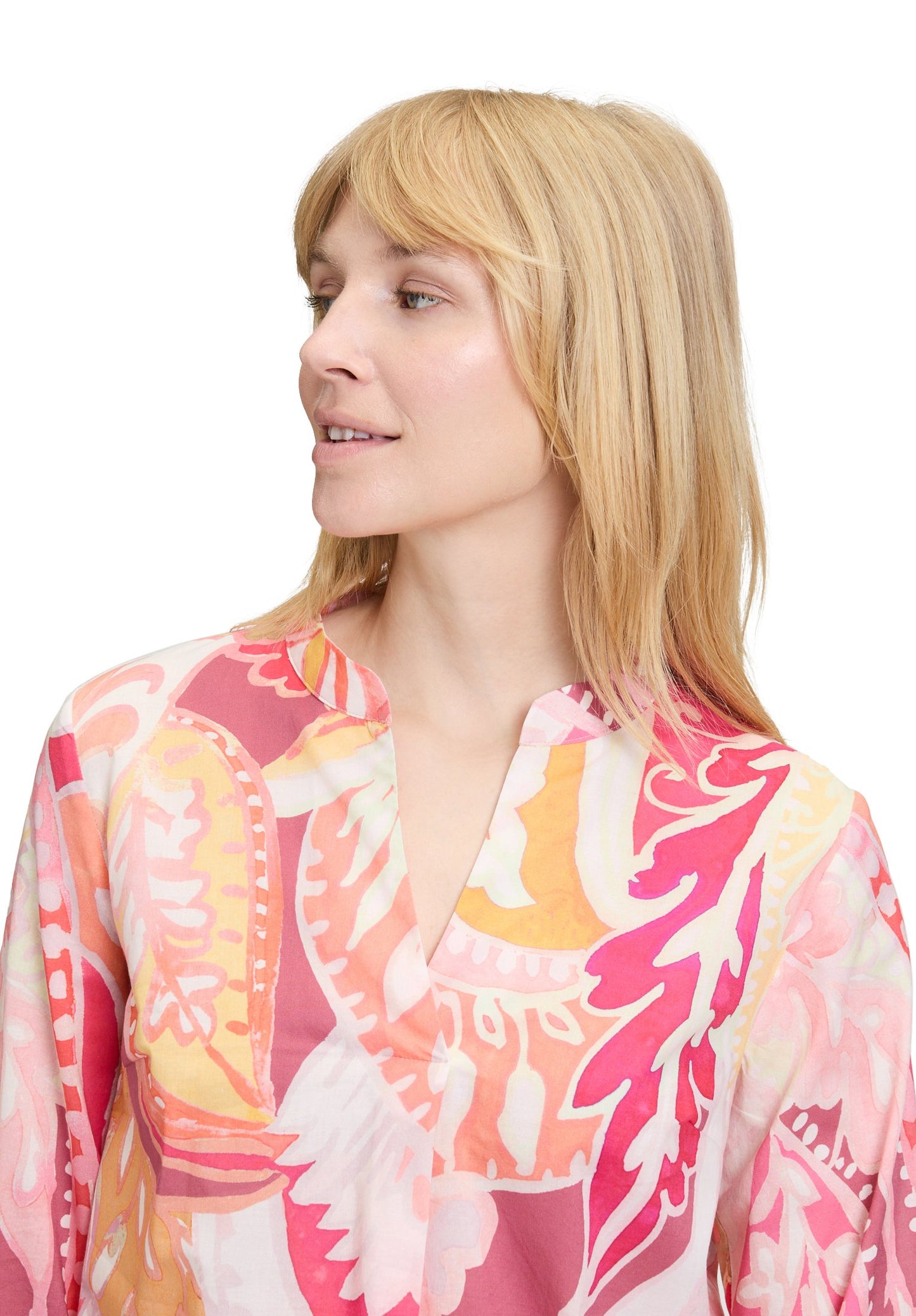 Schlupfbluse (Rosé/yellow)
