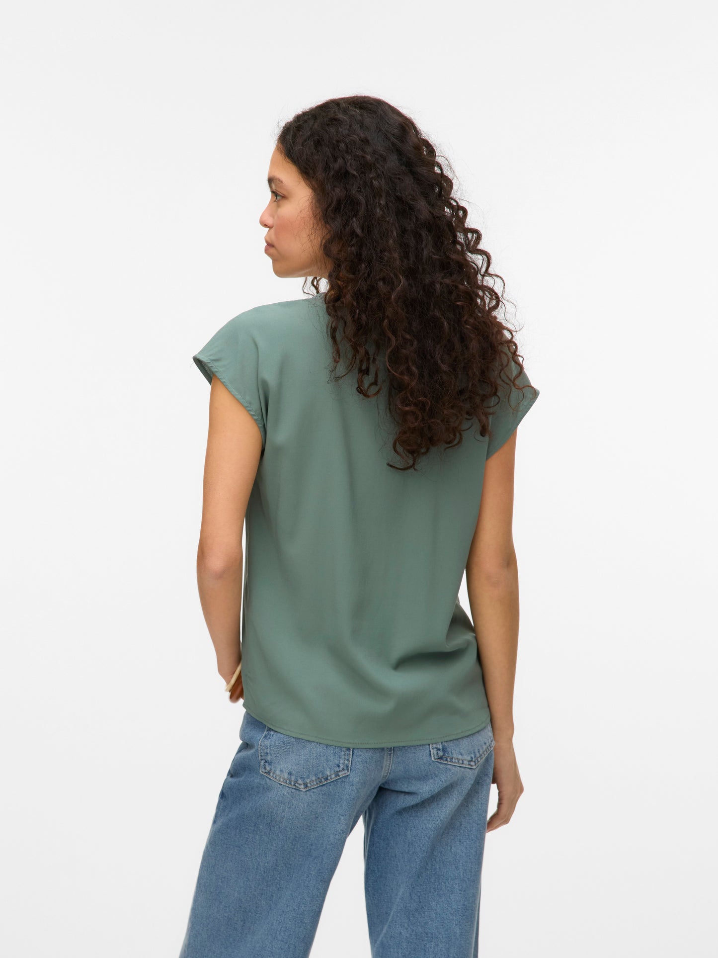 Vmbella Sl Lace Top Wvn Noos (Laurel Wreath)