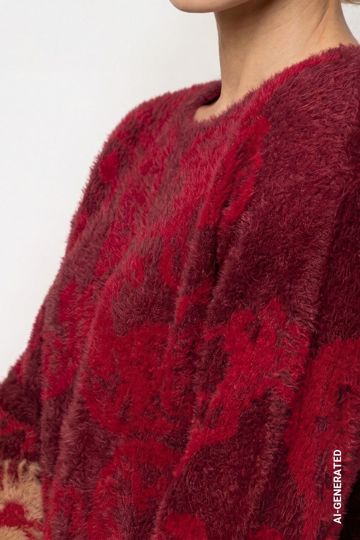 Strickpullover mit Paisley-Muster (Red Dahlia Gemus)
