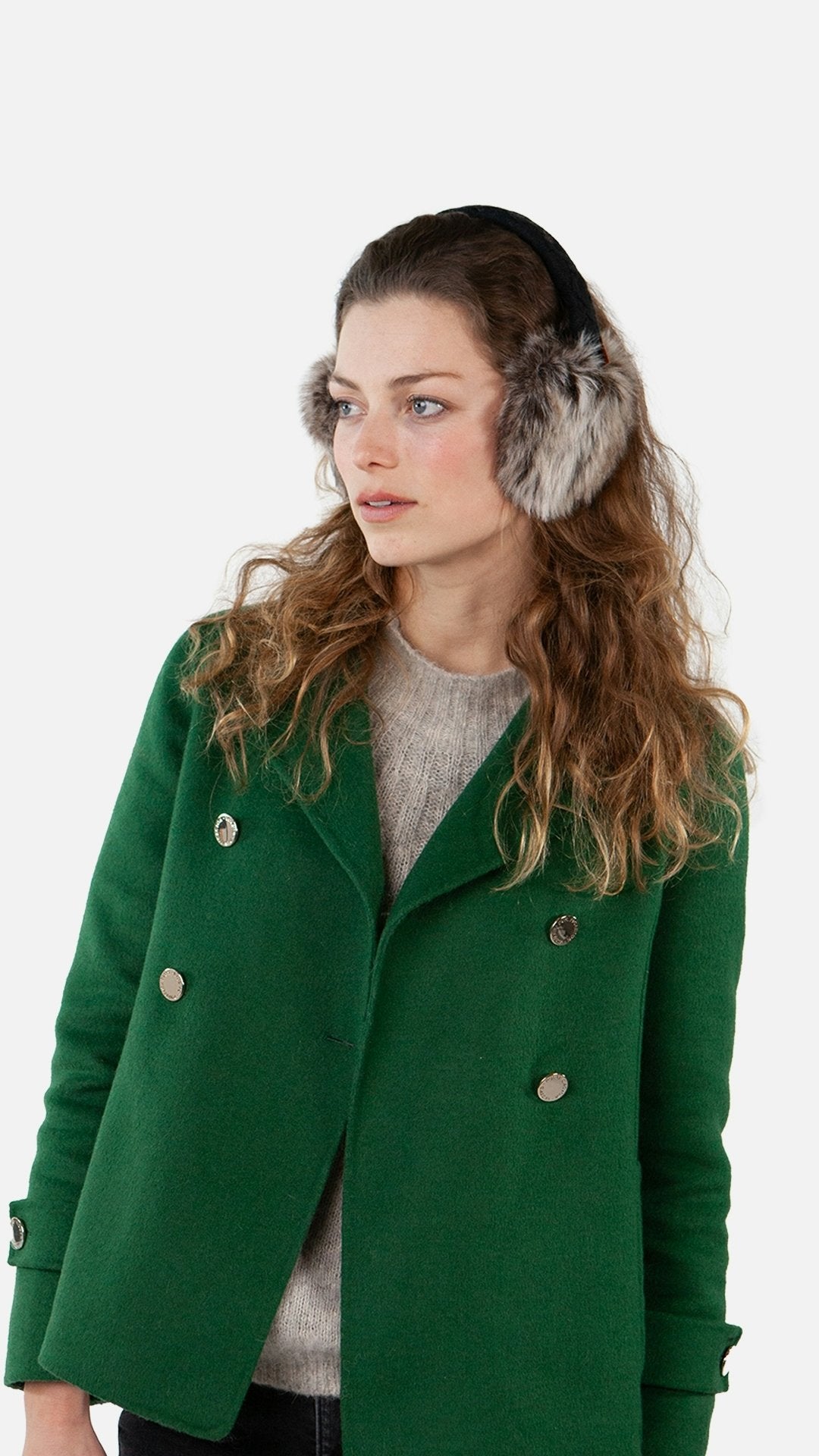 Fur Earmuffs (Brown Heather Brown)